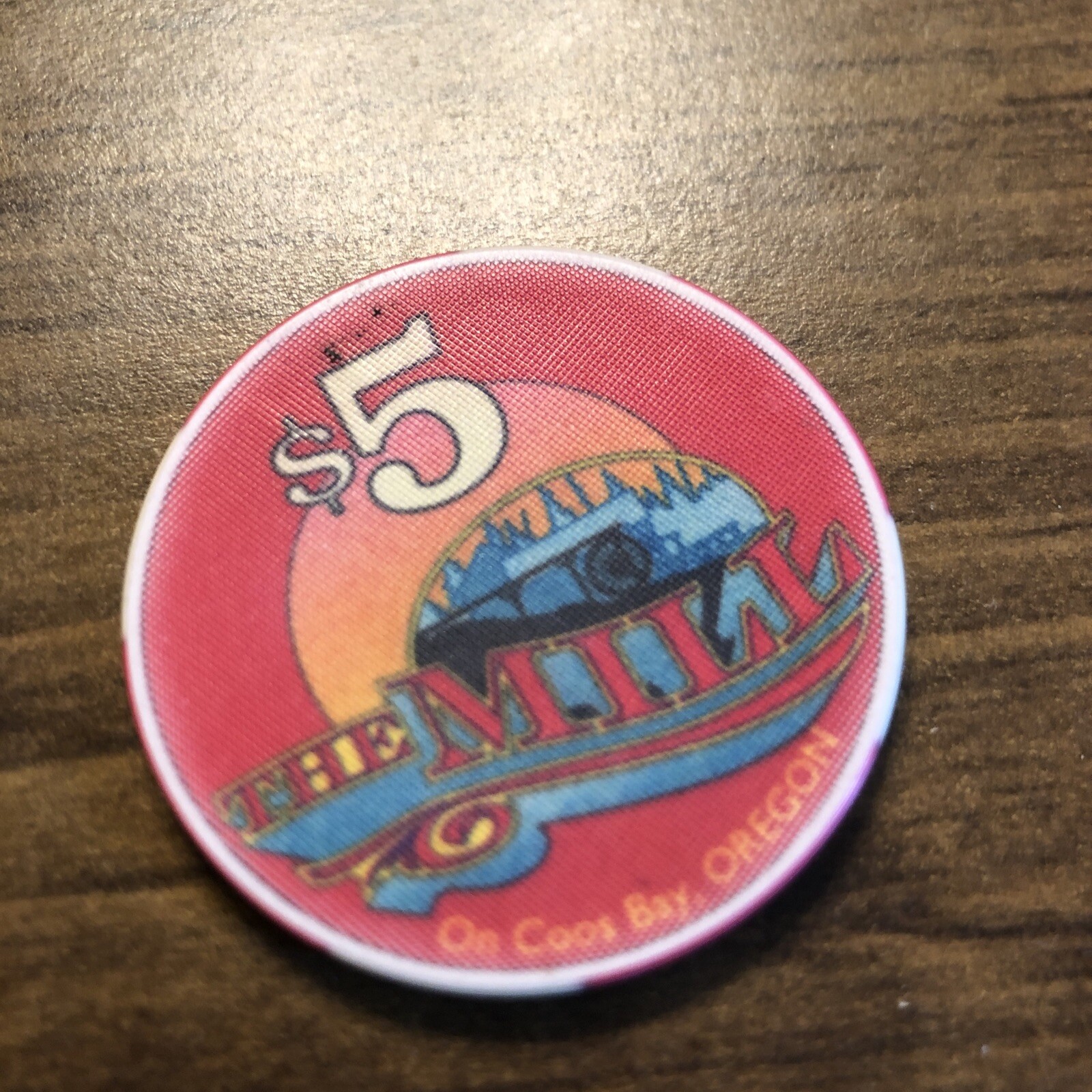 $5 the mill obsolete oregon casino chip rare