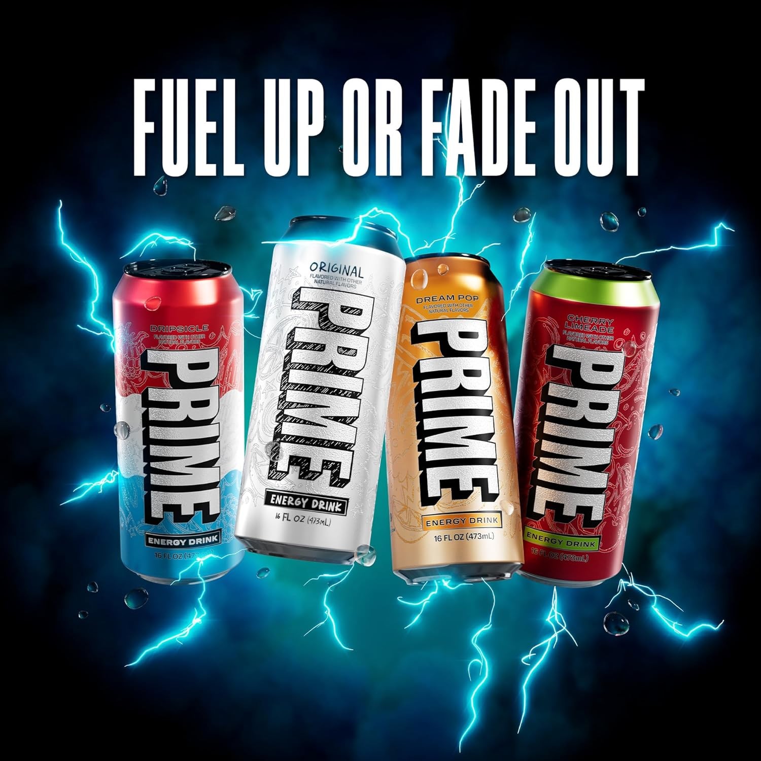 PRIME Energy CHERRY LIMEADE, Zero Sugar Energy Drink, 200Mg Caffeine and 355Mg o