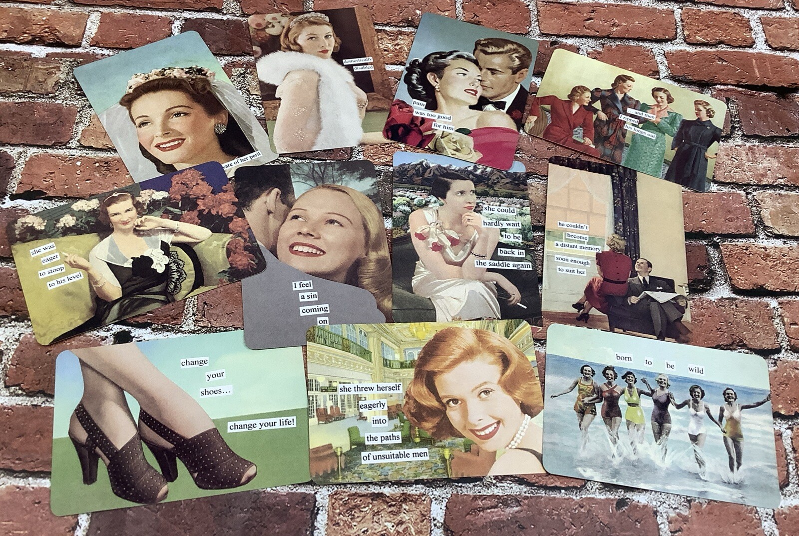 Lot Of 11 – 2002 Anne Taintor Postcards Retro 1950s Women’s Humor Memes Funny