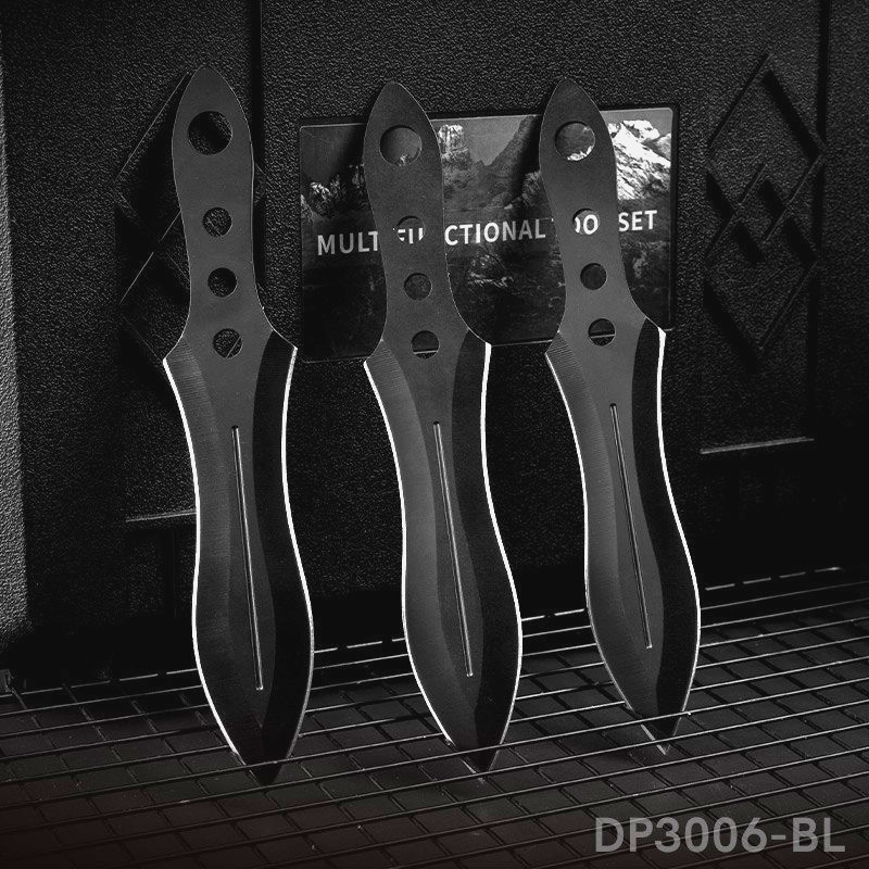 DISPATCH 3pc 8″ Stainless Steel Throwing Knives Set w/Sheath – Balanced Kunai