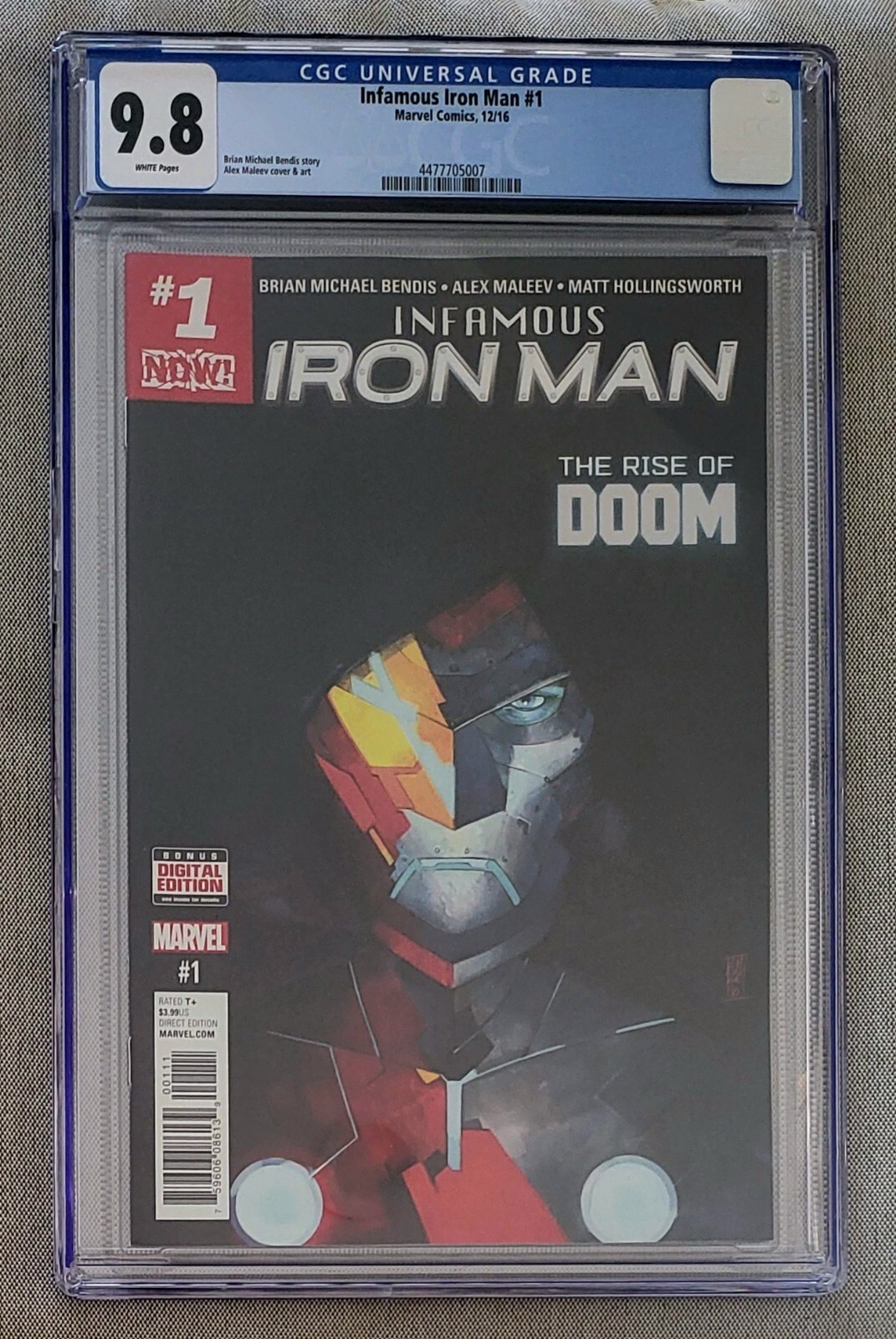 🔥INFAMOUS IRON MAN #1 CGC 9.8 1ST DR DOOM AS IRON MAN AVENGERS DOOMSDAY 2016 🔥