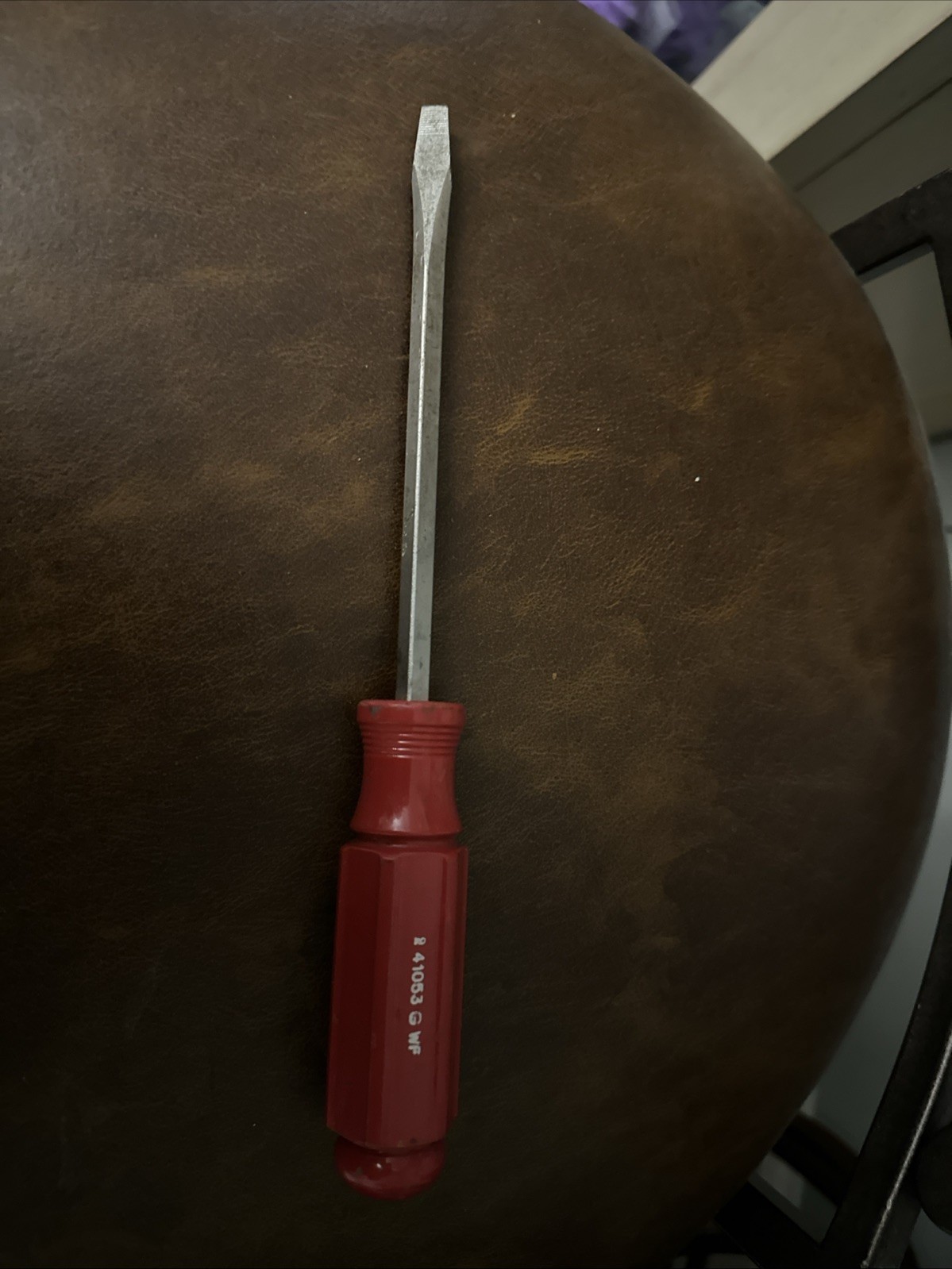 Vintage Sears Craftsman USA Red Handle Forged Flat Tip 1/4 Part 41053