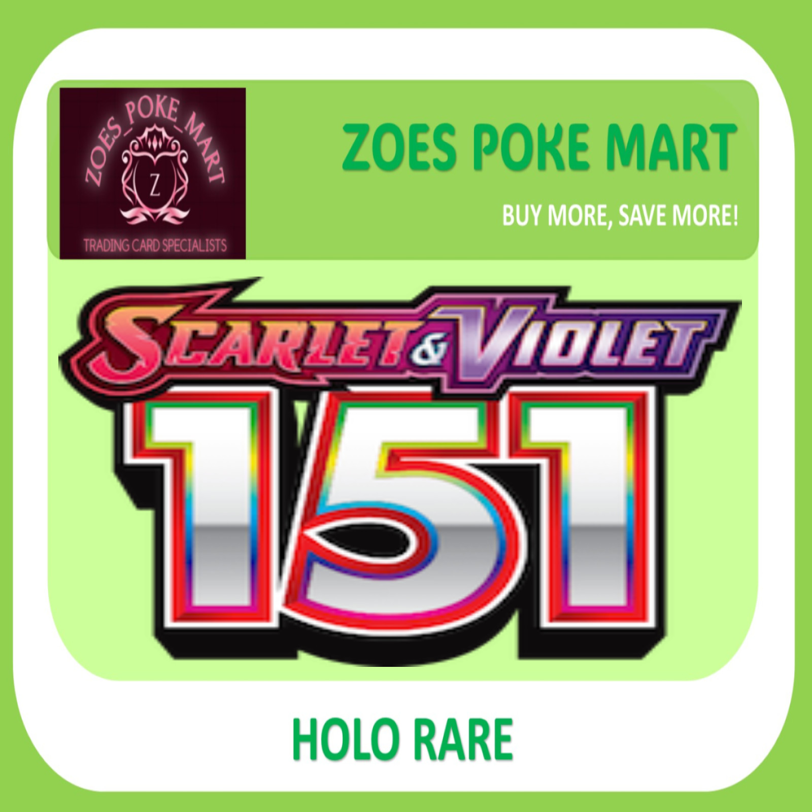 POKEMON 151 – HOLO RARES – SELECT YOUR OWN – POKEMON – MULTIBUY DISCOUNT