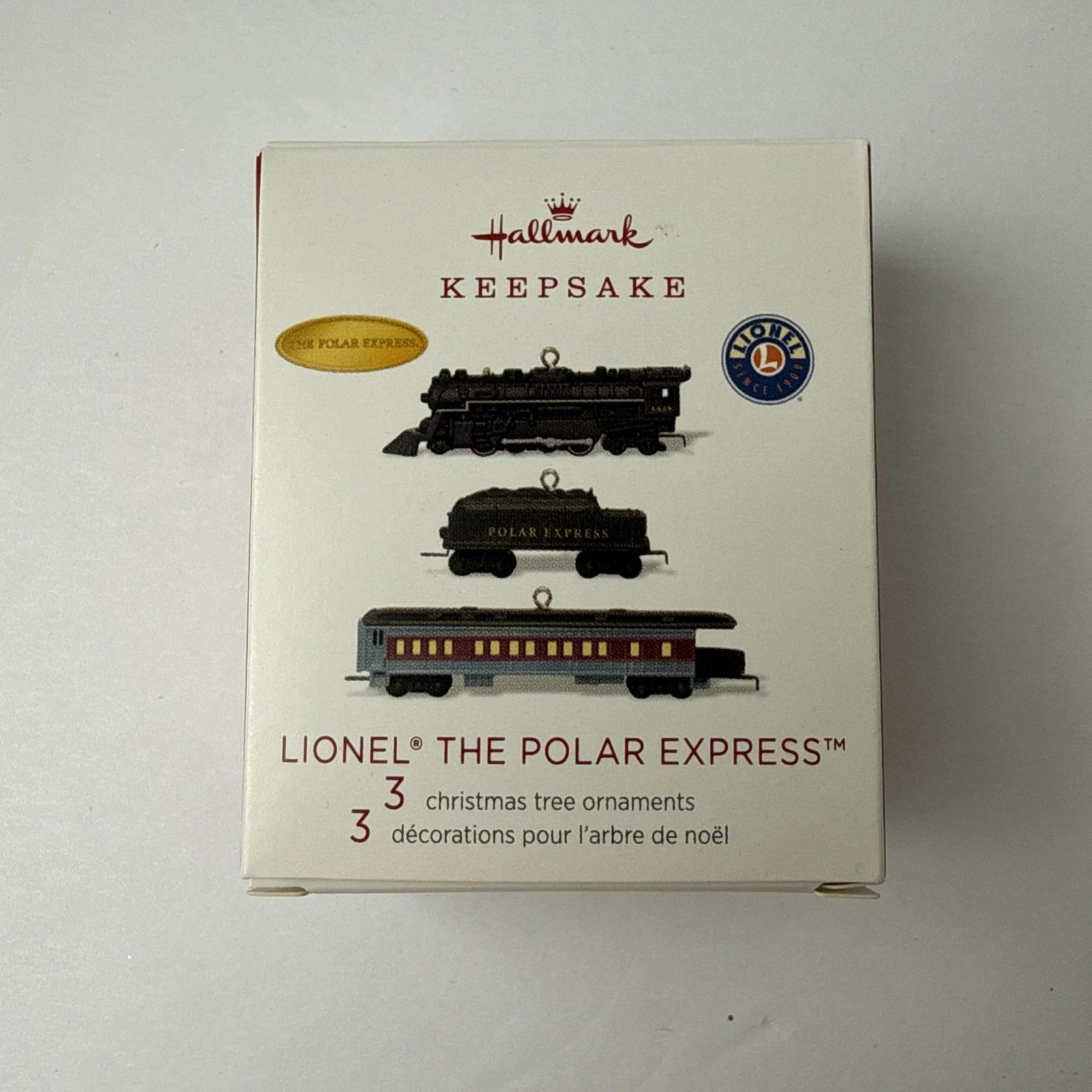 Hallmark Keepsake Lionel Polar Express Miniature Train 3 Ornaments MIB FREE Ship