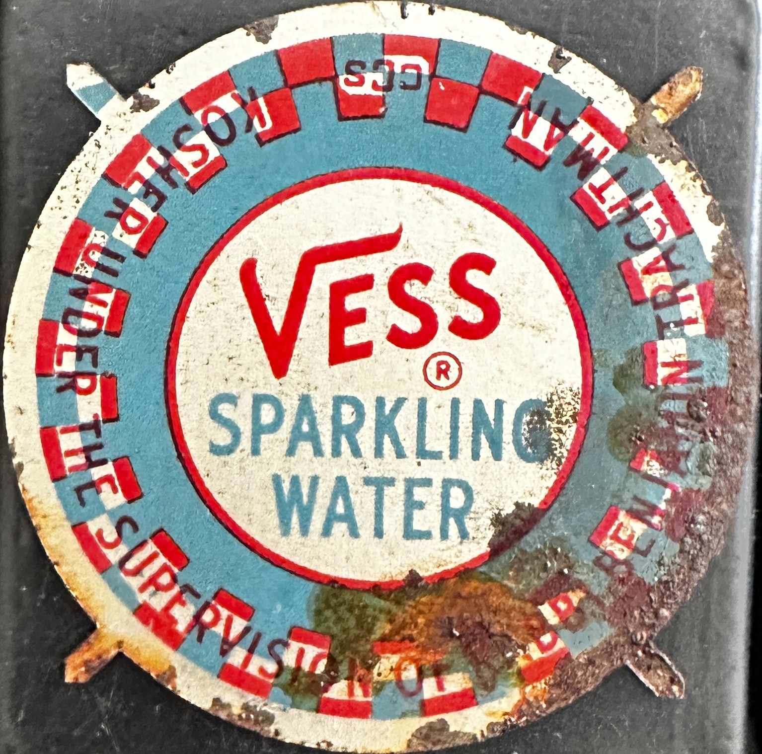 Vintage Pre-Prod Bottle Cap Slug Vess Sparkling Water Kosher