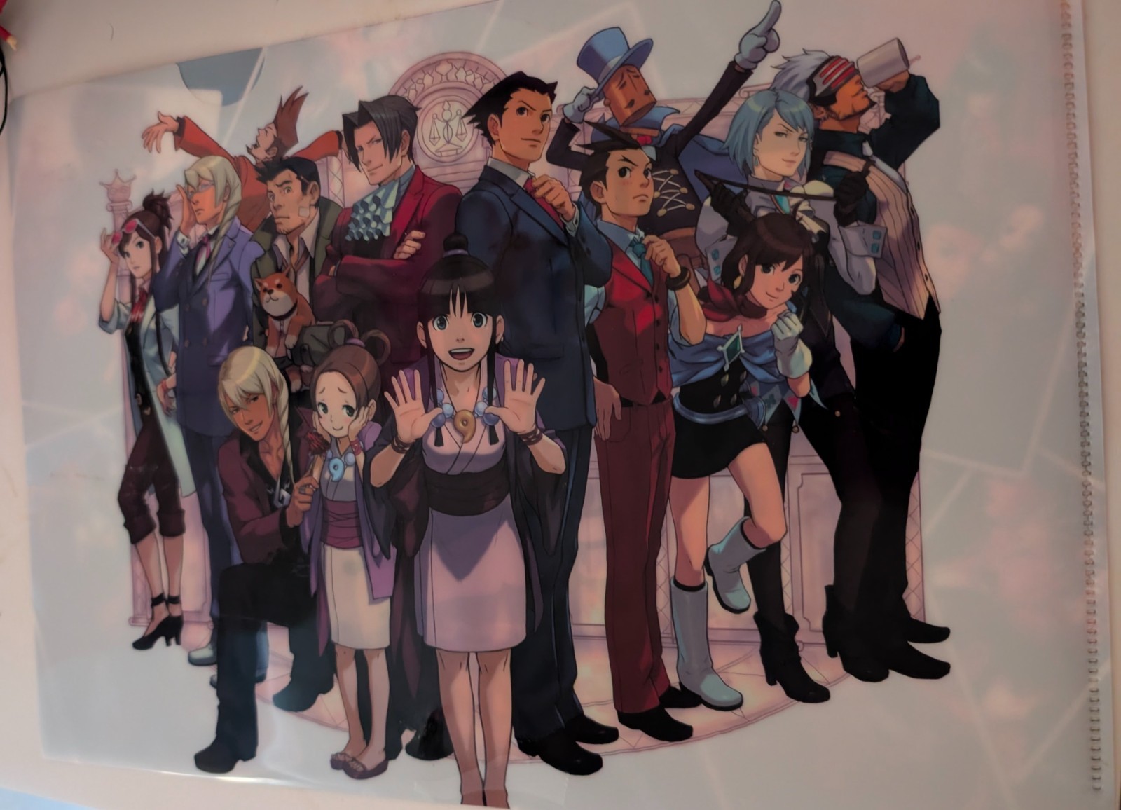 Ace Attorney Gyakuten Saiban Clear File Folder Character Group Art Official