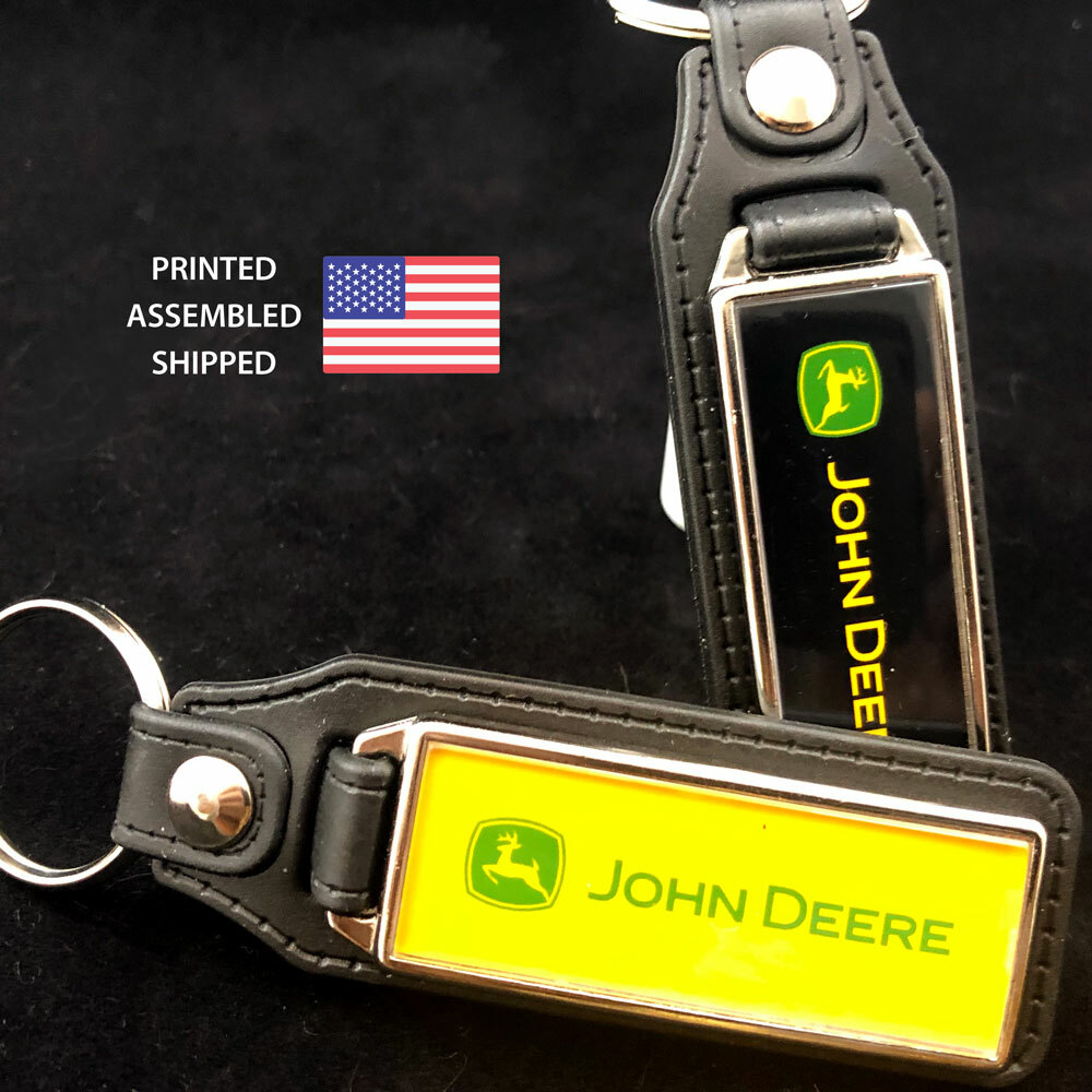 Key Fobs Key Ring Keychain For John Deere Tractors (2-Pack)