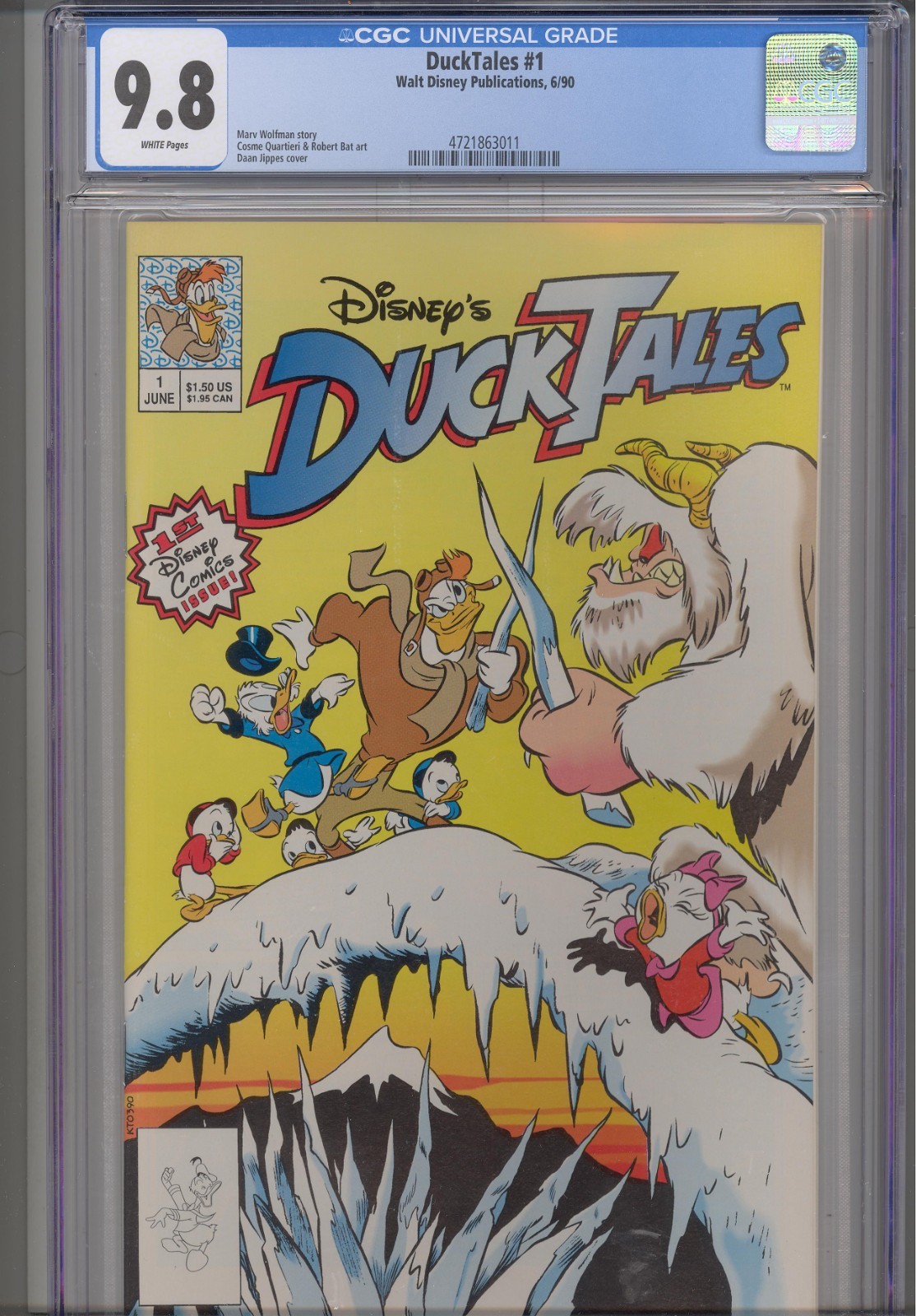 Duck Tales #1 CGC 9.8 1990 Walt Disney Publications Price Drop!