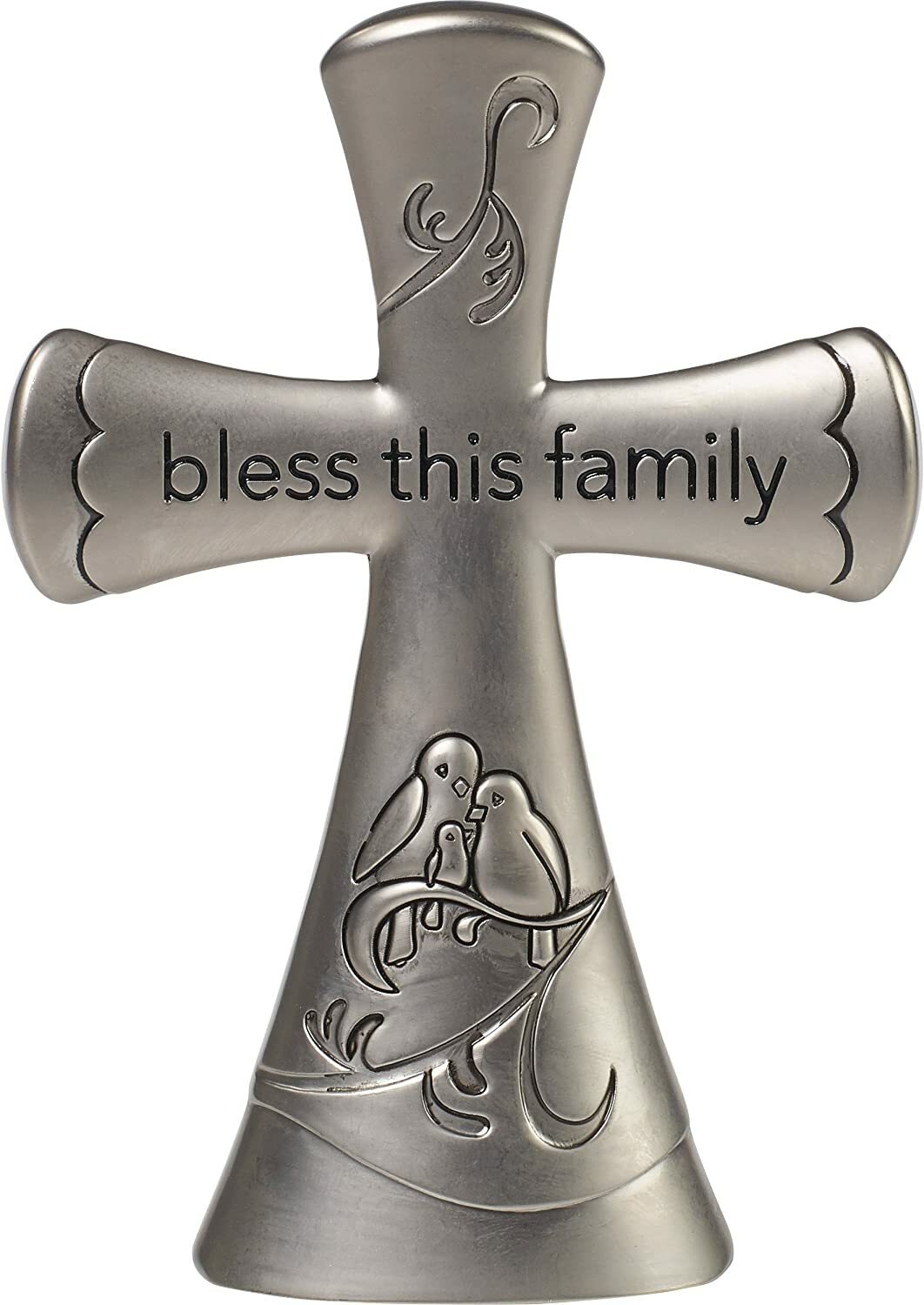 Precious Moments 172471 Bless This Family Silver Zinc Alloy 4.25″ Tabletop Cross