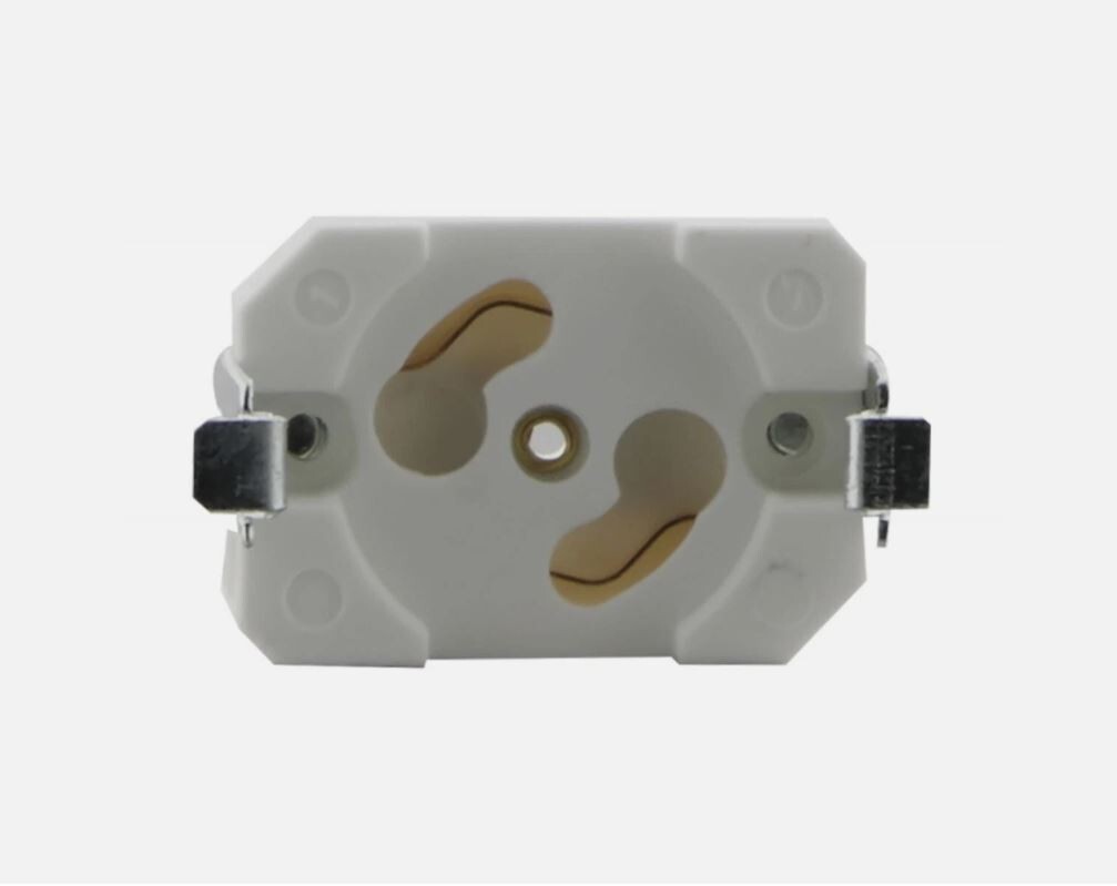 Fluorescent Starter Base Holder Snap-In Mounting Spring White NEW SATCO 80-1250