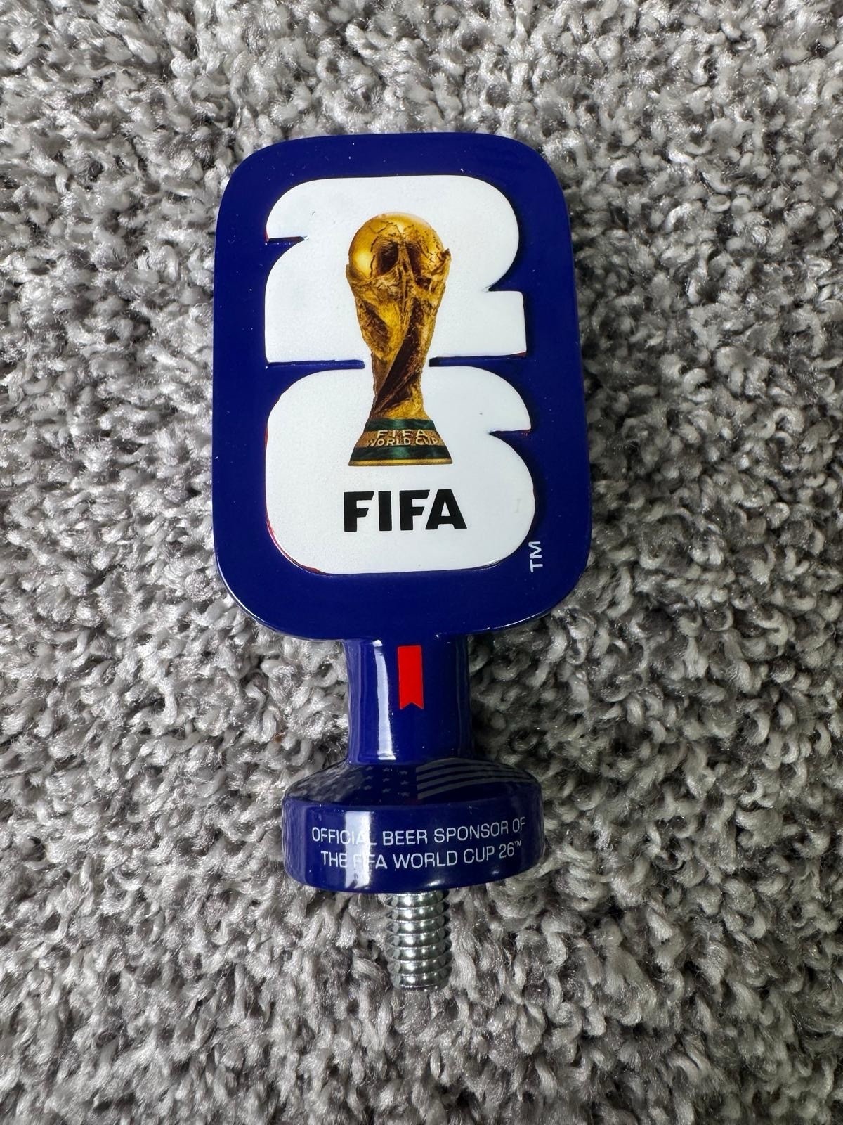 Fifa World Cup Beer Tap Handle Topper Knob Multicolor NEW In Box