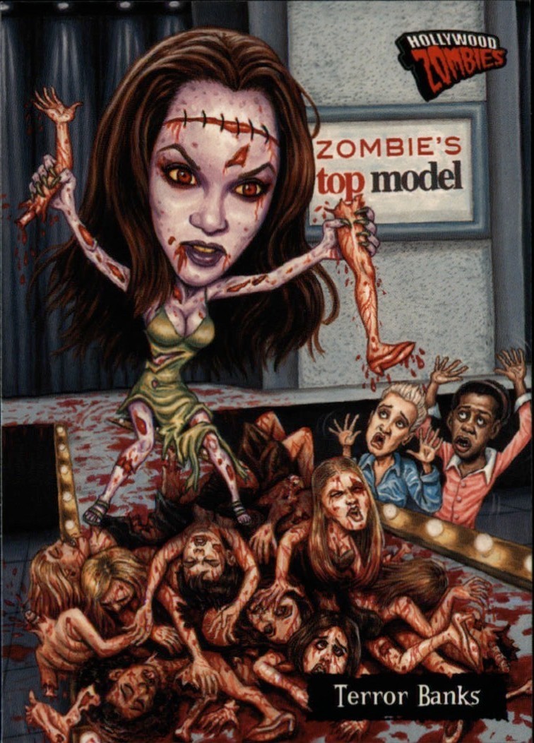 2007 Topps Hollywood Zombies Terror Banks Tyra Banks Parody Card #49