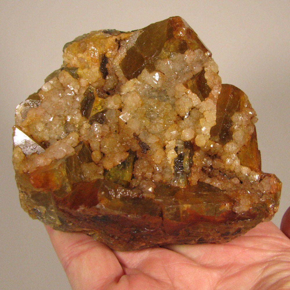 3.8″ Yellow FLUORITE w/ QUARTZ Crystals Cluster – Ahouli, Morocco