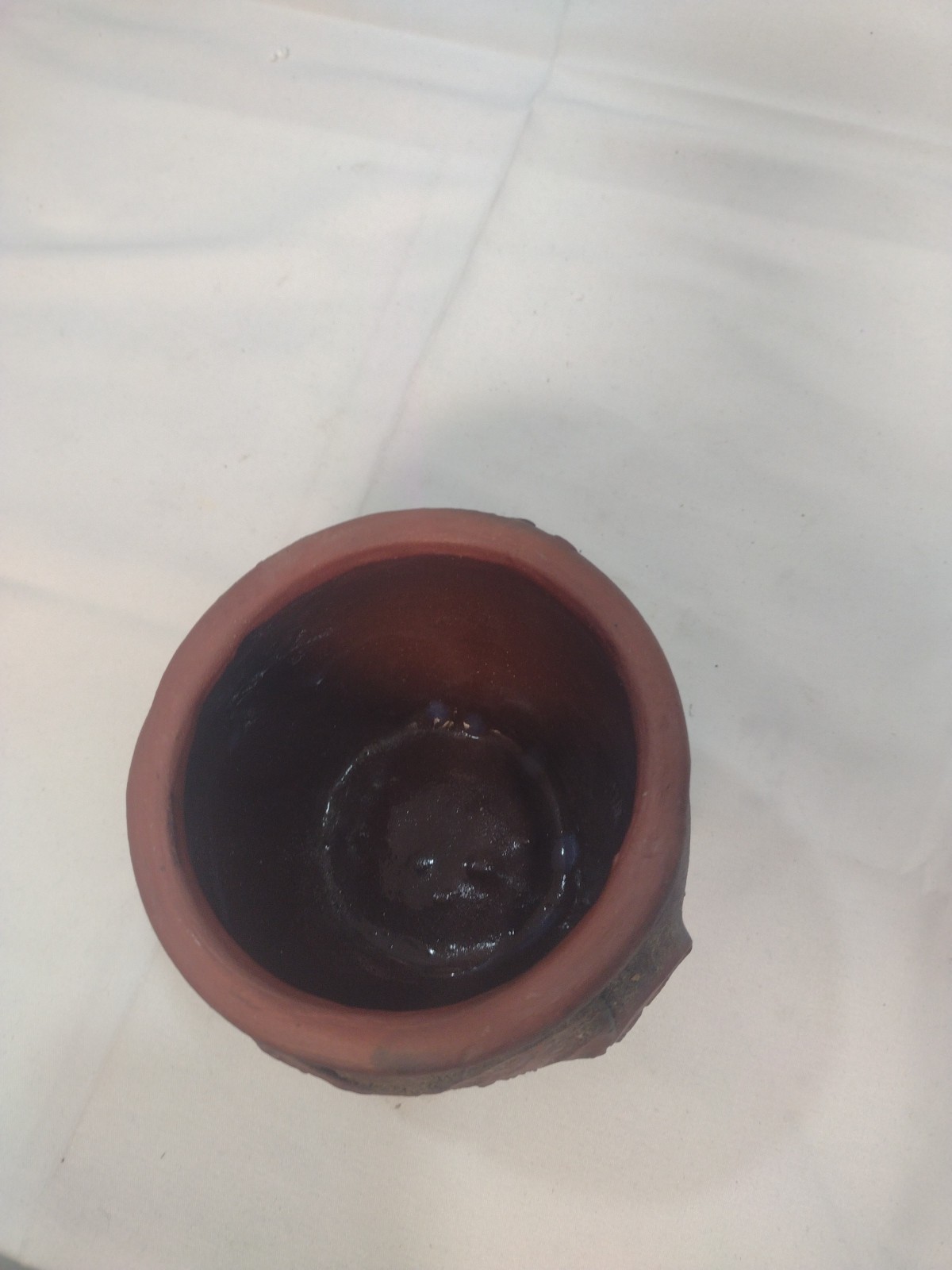 Hand Crafted/ Handmade Etched Small Clay Pot or Ash Tray