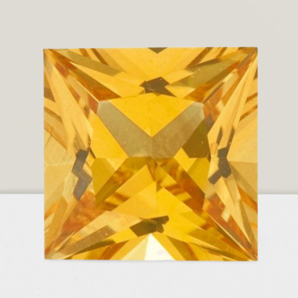 Yellow Sapphire Square Cut Gemstone 1.2 Cts – 6 mm VVS Loose Gem