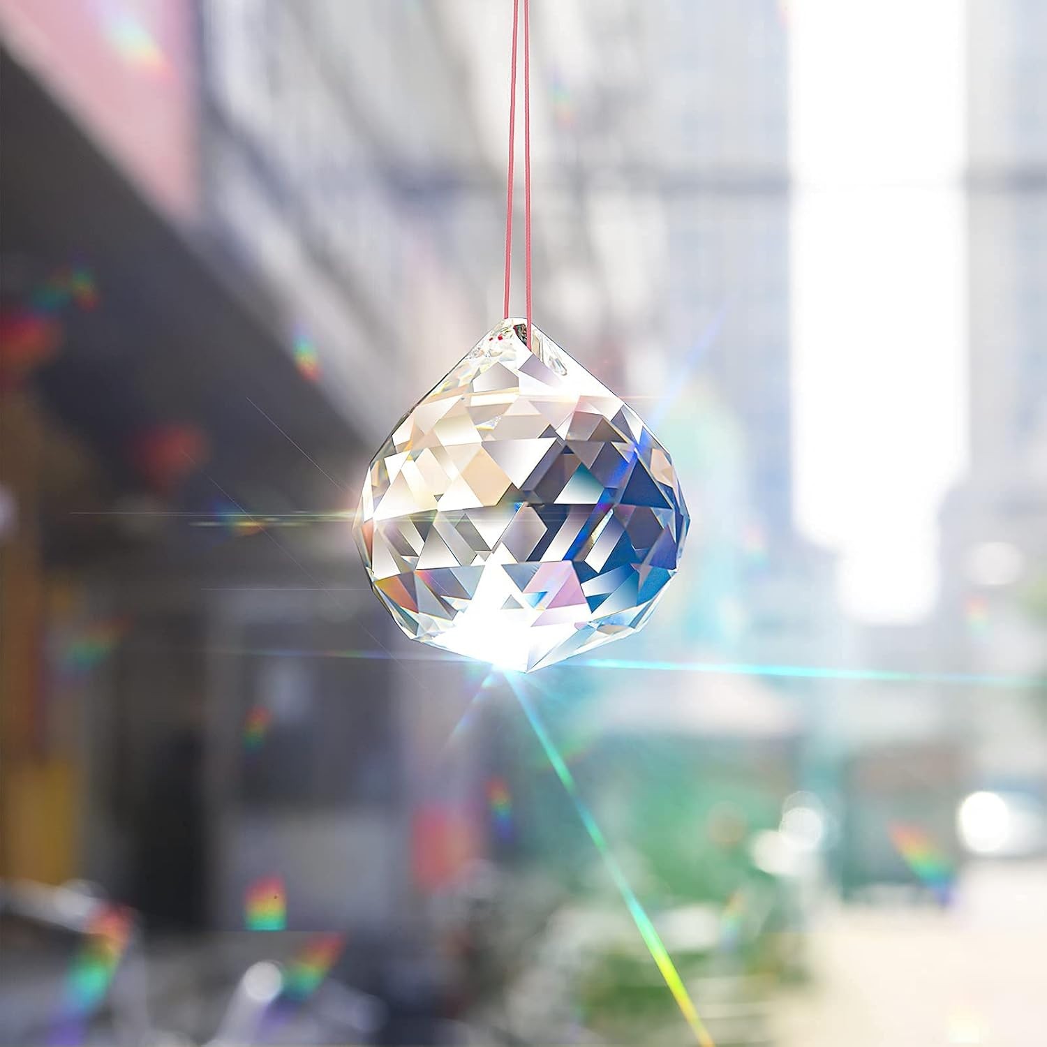 60mm Hanging Crystal Ball – Transform Your Space with Rainbows and Light