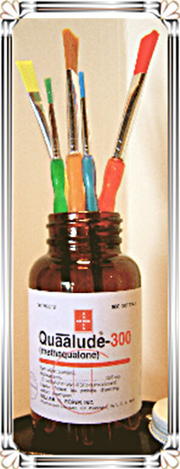 Reproduction Quaalude bottle, Quaaludes qualude