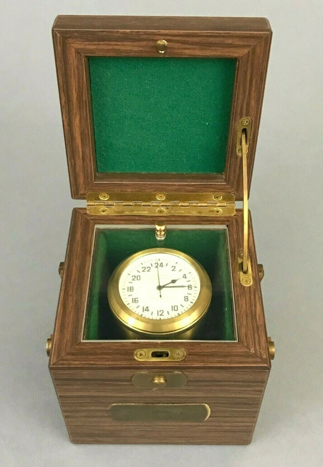 BULOVA Accutron Navigator Mark II 1967 Ship’s Chronometer Wood Box Cover WORKING