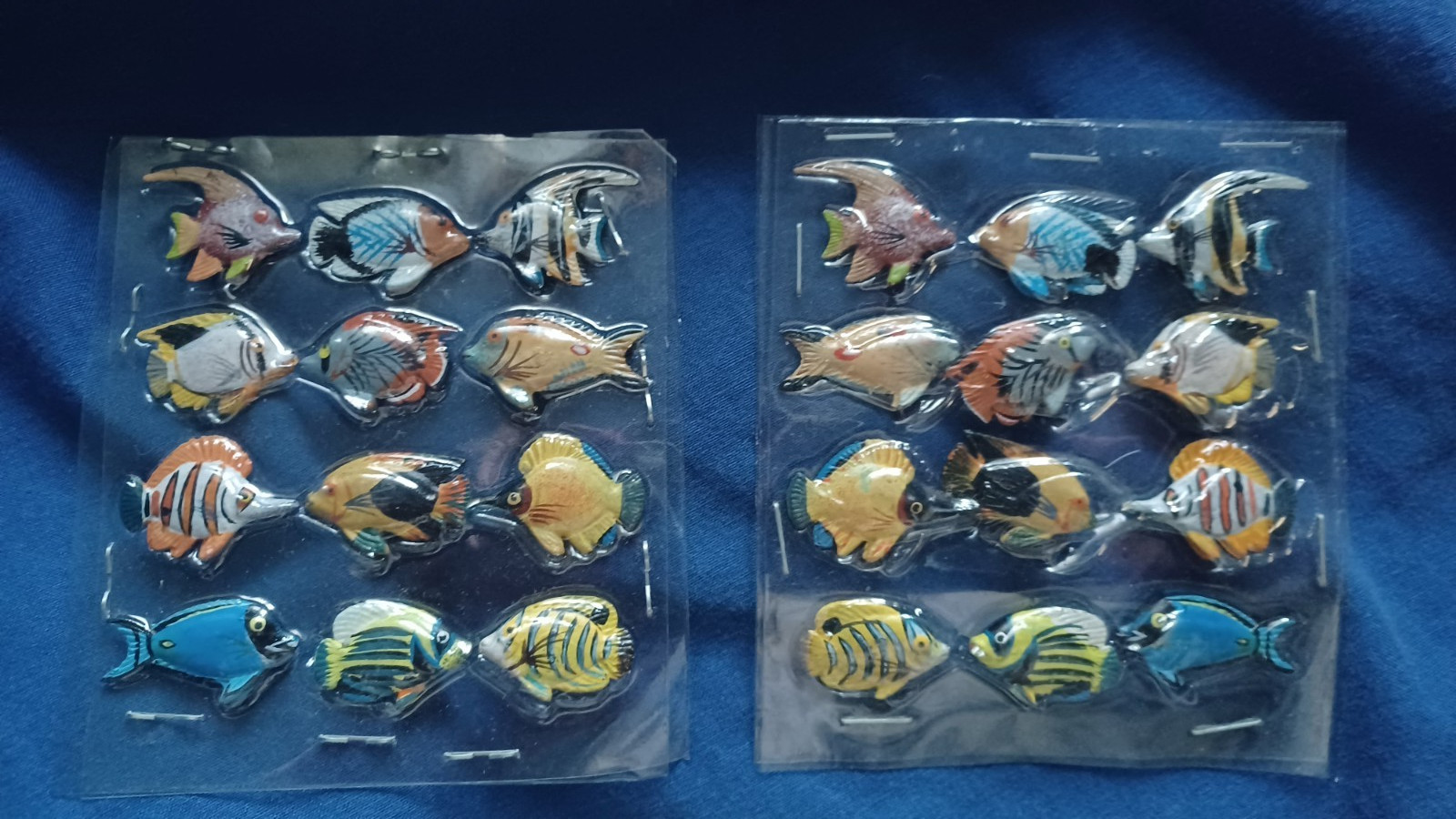 24 small colourful resin tropical fish shapes – great for crafting, decoration