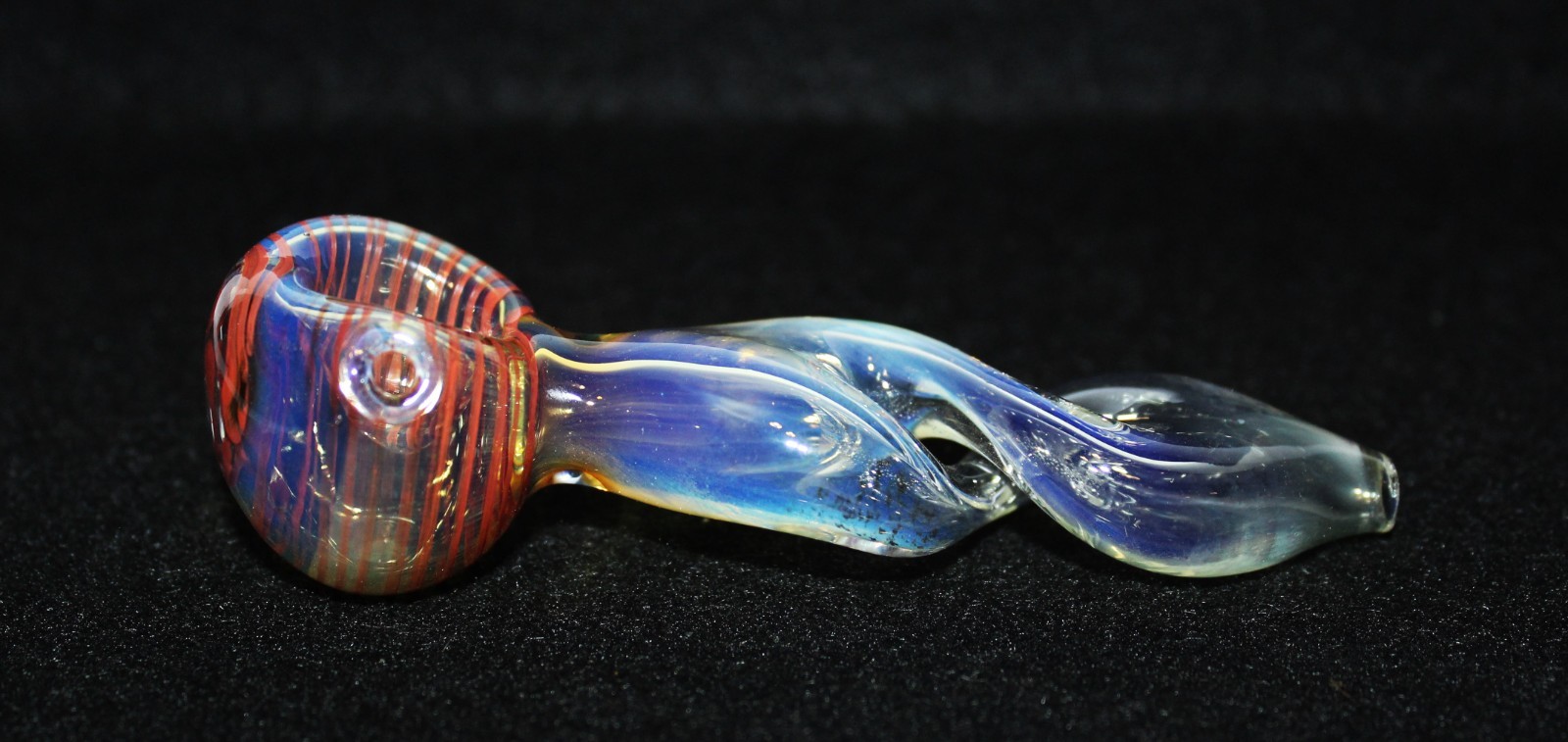 4 ½” INFINITY RED Color Changing Tobacco Smoking Glass Pipe Twist Glass pipes