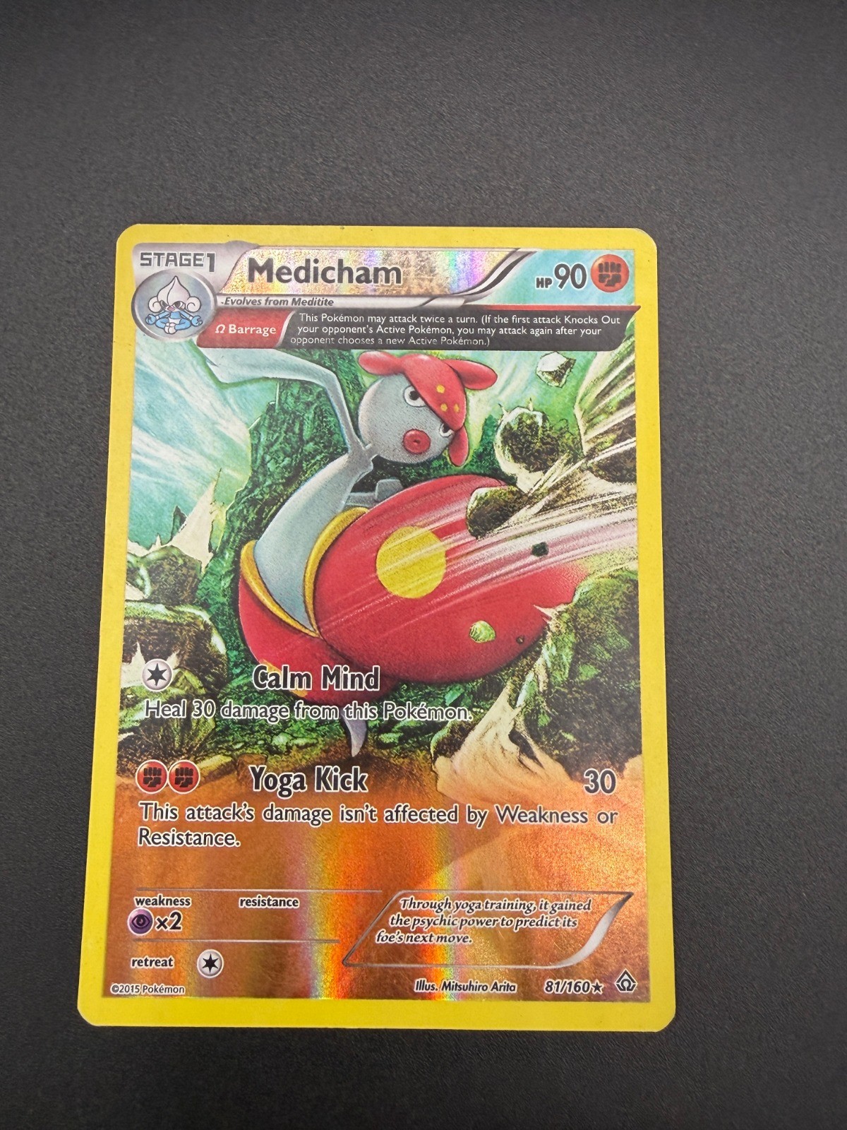 Pokemon Medicham (Omega) Reverse Holo Rare XY – Primal Clash 81/160 NM