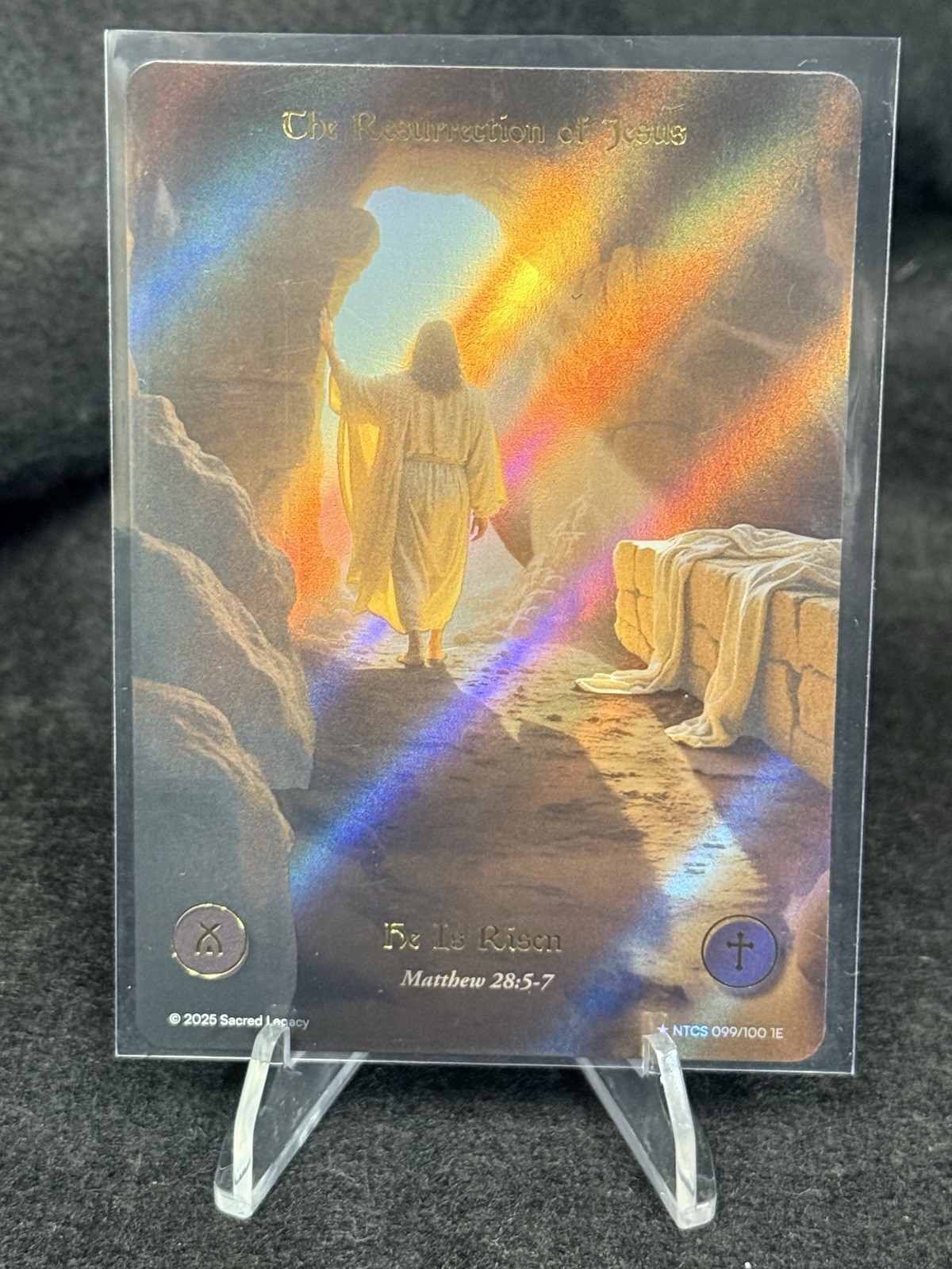 2025 Sacred Legacy FULL ART The Resurrection Of Jesus Foil Card 099/100