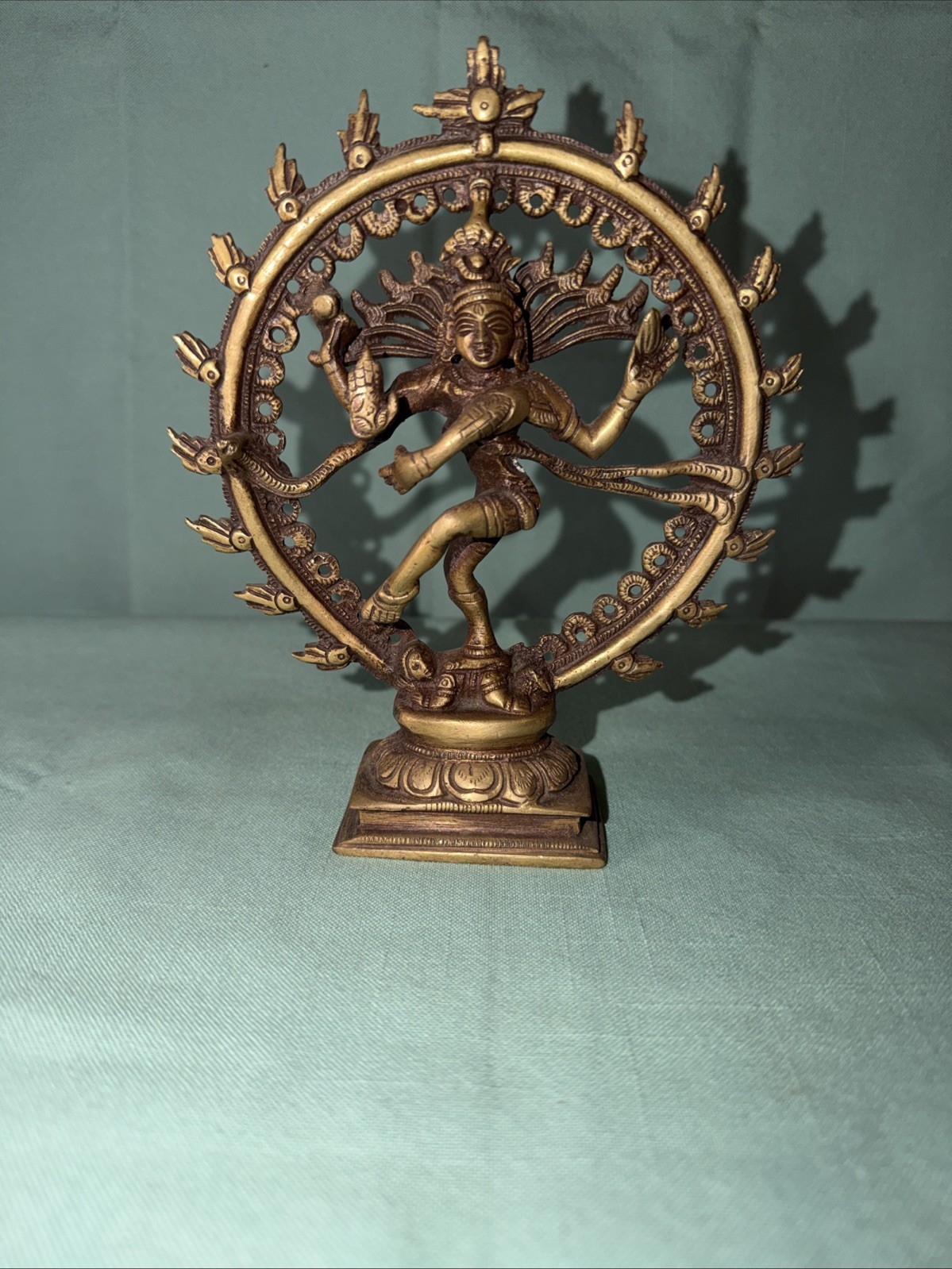 Vintage Hindu Shiva Nataraja Bronze Dance God Statue