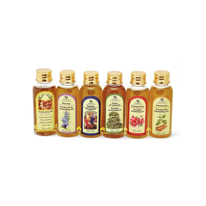Set of 6 x 30 ml. – 1 fl. oz Anointing Oils from Jerusalem