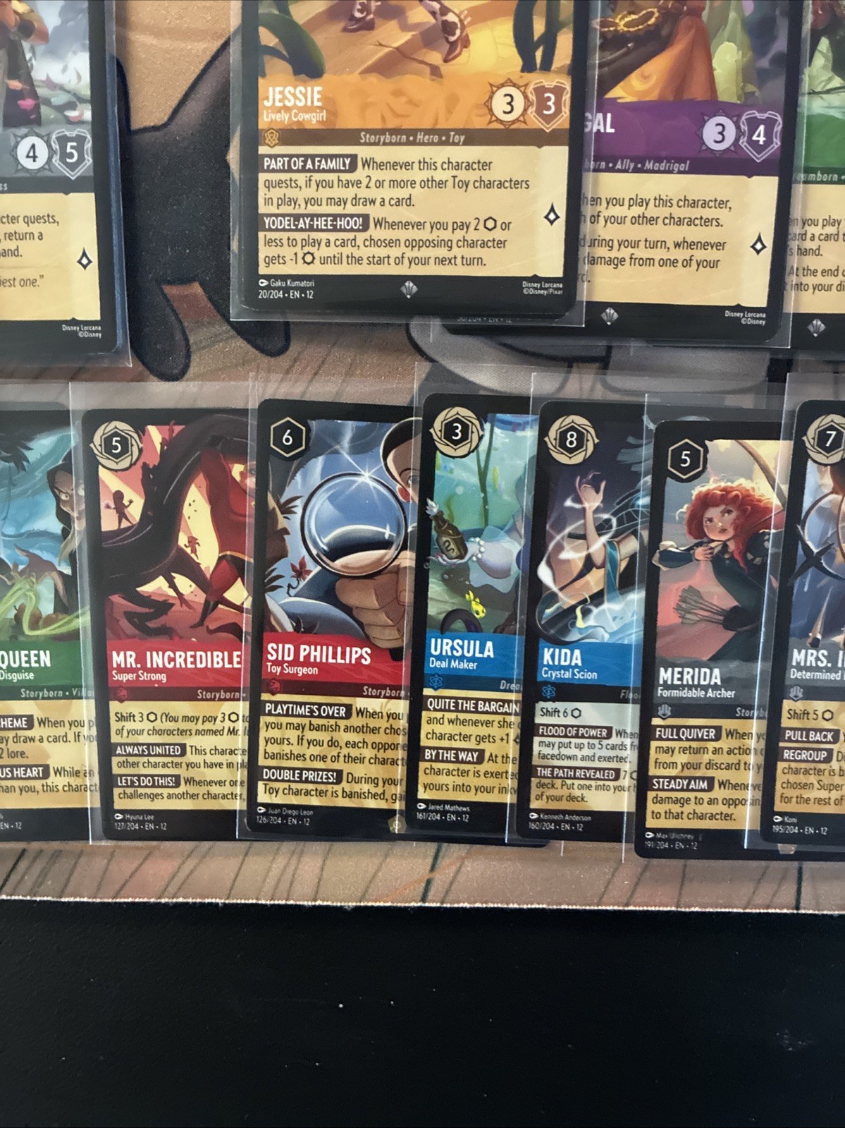 DISNEY LORCANA SET 12 WILDS UNKNOWN COMPLETE SET 1-204 With Puzzle Included