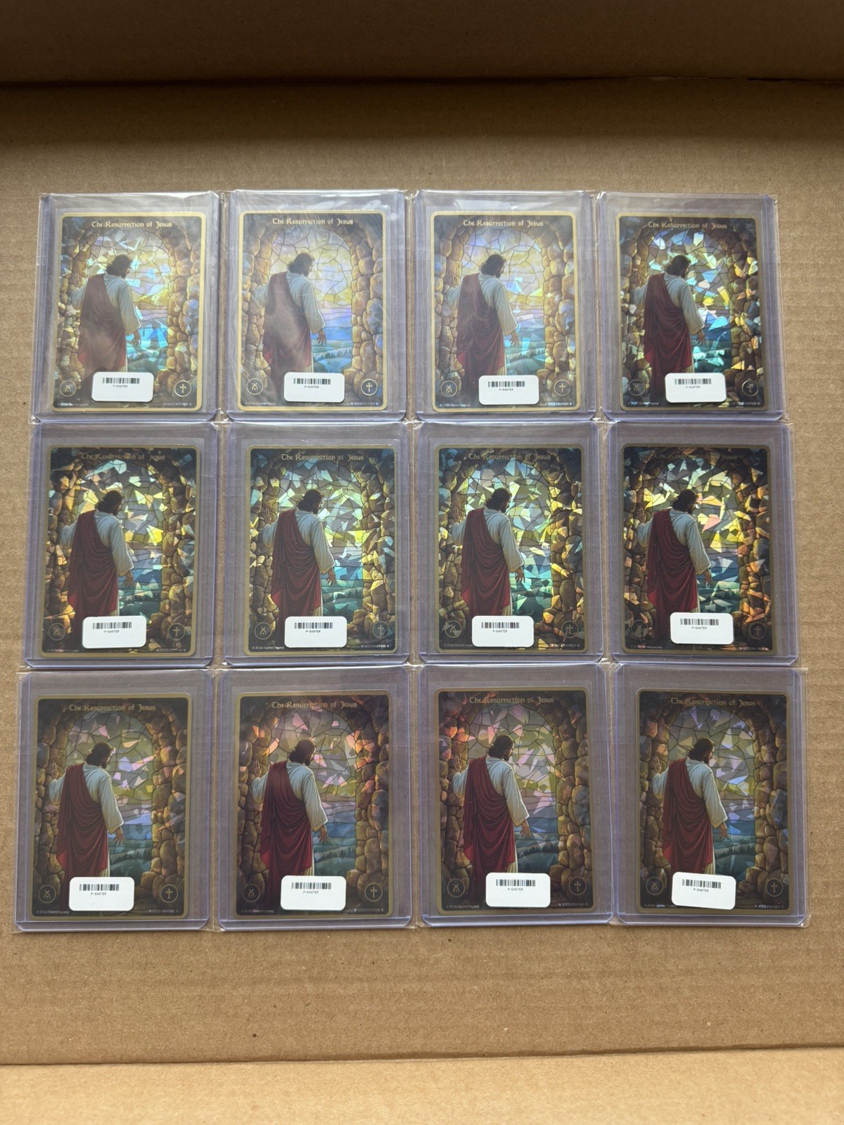 (Lot Of 12) Sacred Legacy Resurrection Of Jesus Stained Glass P107 *1st Edition*