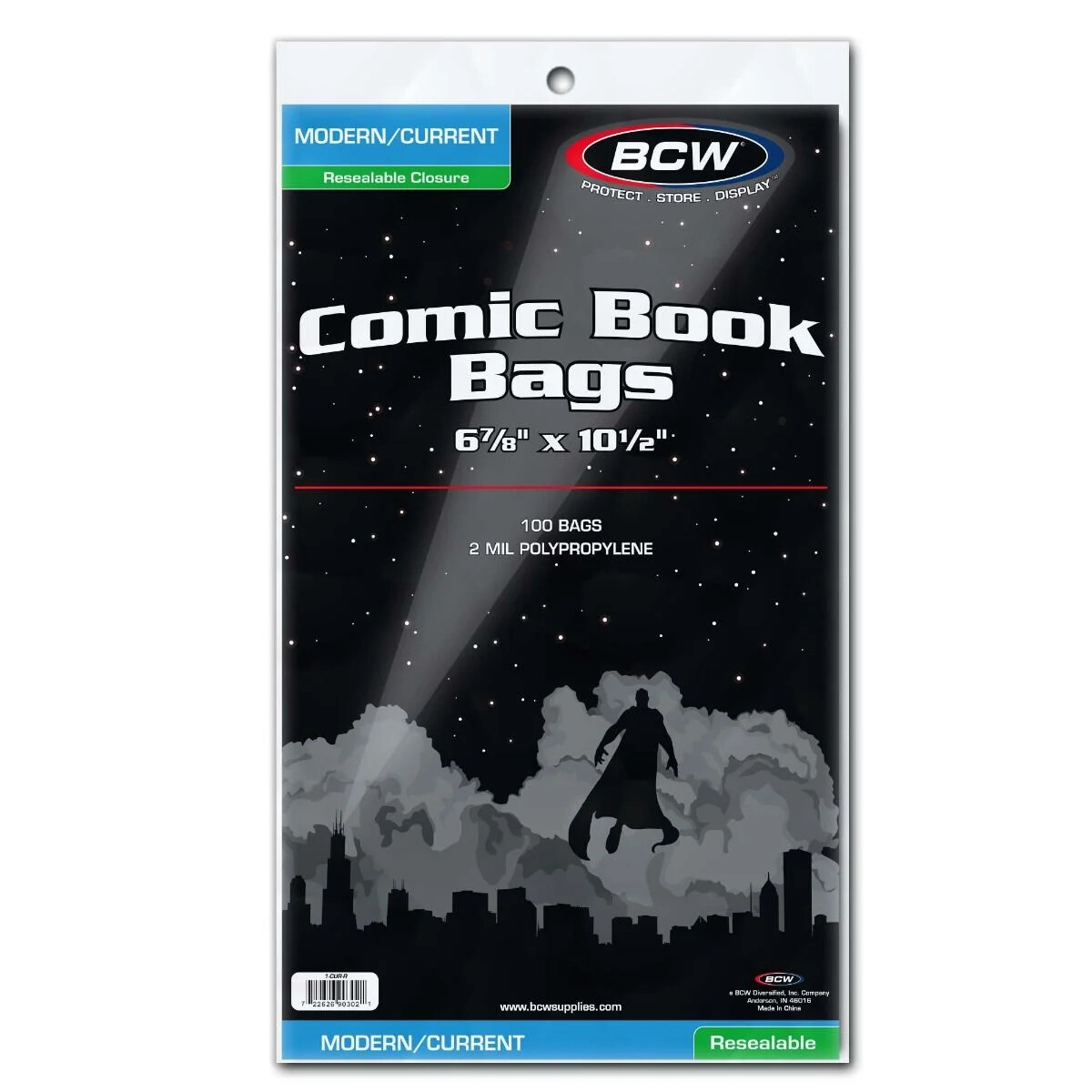 200 – BCW Current Modern Resealable 2-Mil Polypropylene Comic Book Bags!