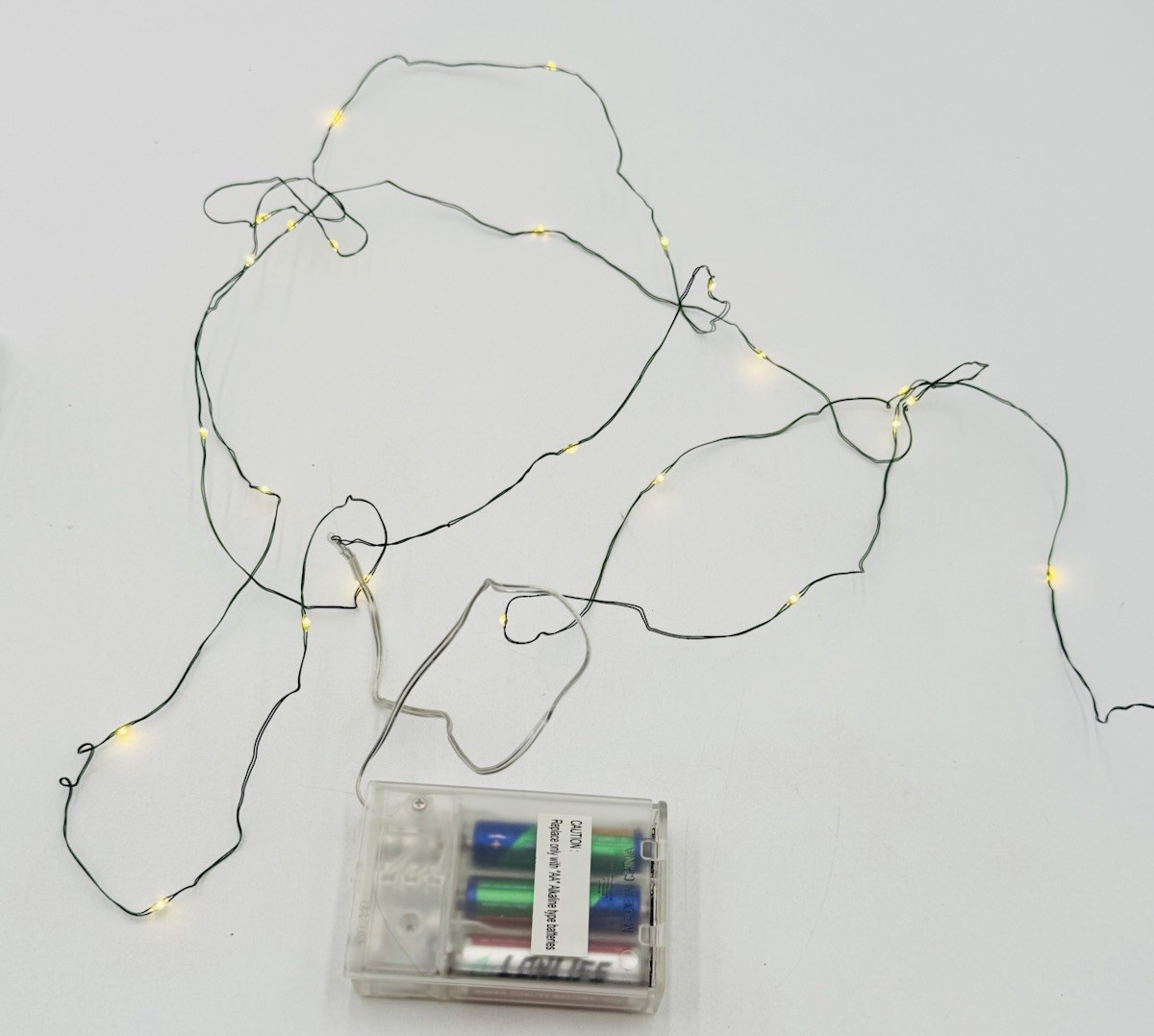 2 Strings Lemax Christmas Village String Lights 78″ & 96″ Long Battery Operated