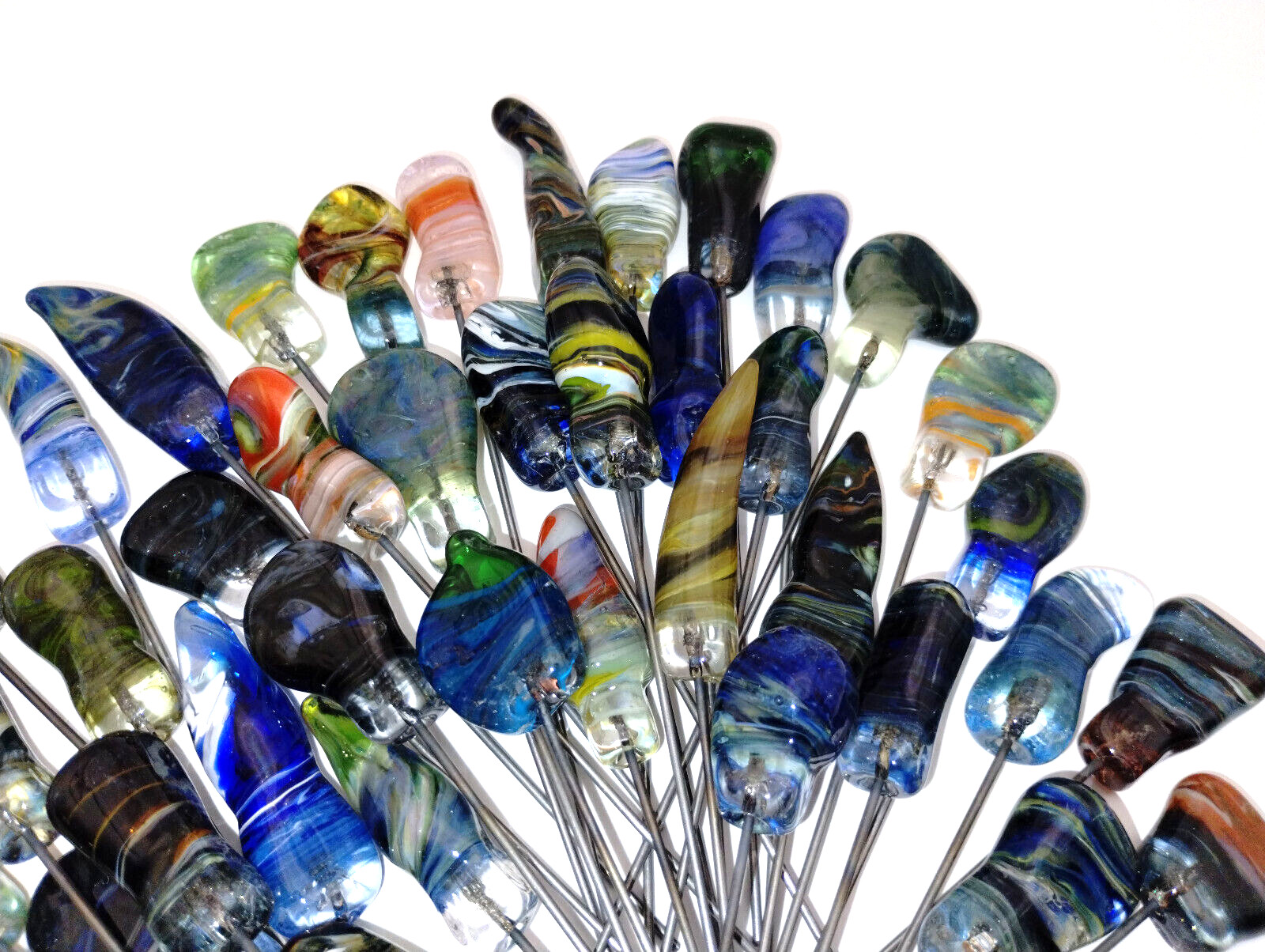 2 Pack Multicolored Glass Bowl Poker/Pipe Cleaner USA