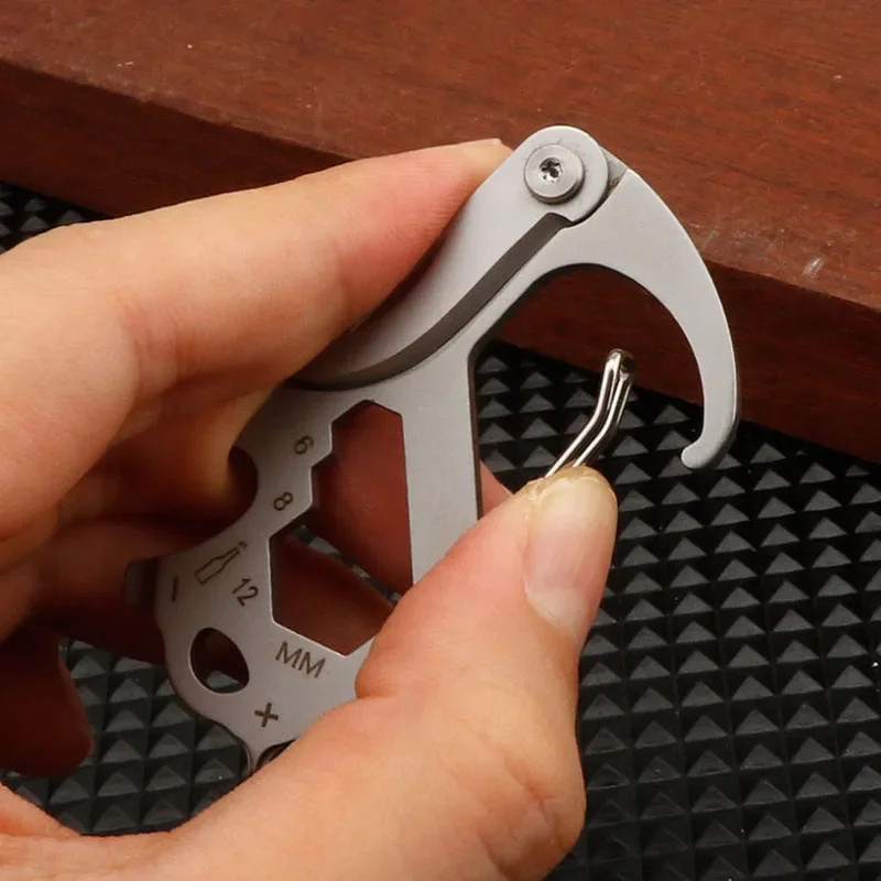Mini EDC Folding Knife Screwdriver Cutter Stainless Steel Pocket Knife Key Chain