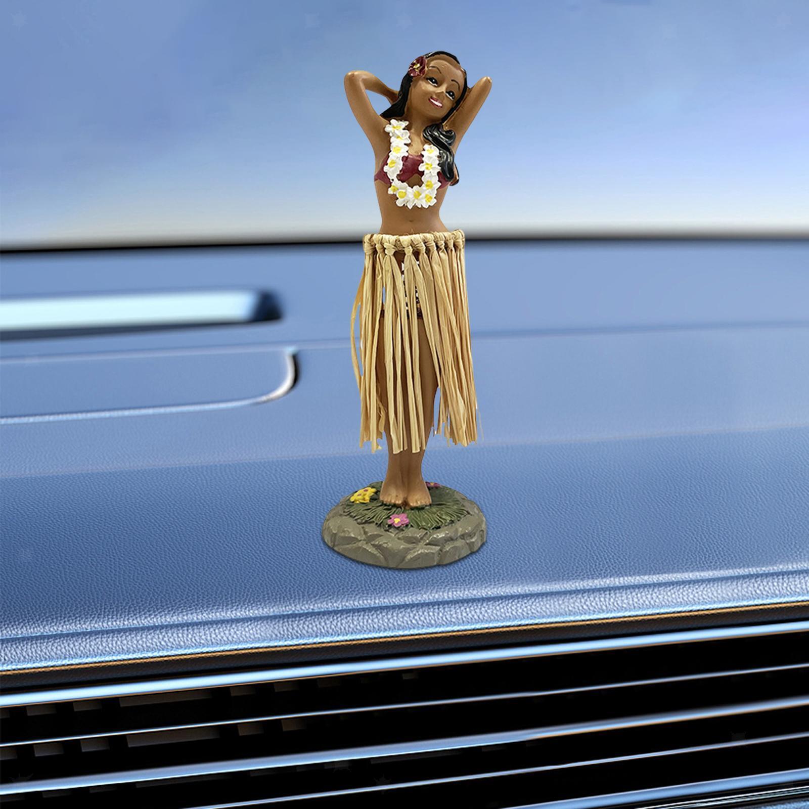 6.3 Inch Hawaiian Hula Dancing Lady Doll Car Dashboard Ornament Hawaii Souvenir