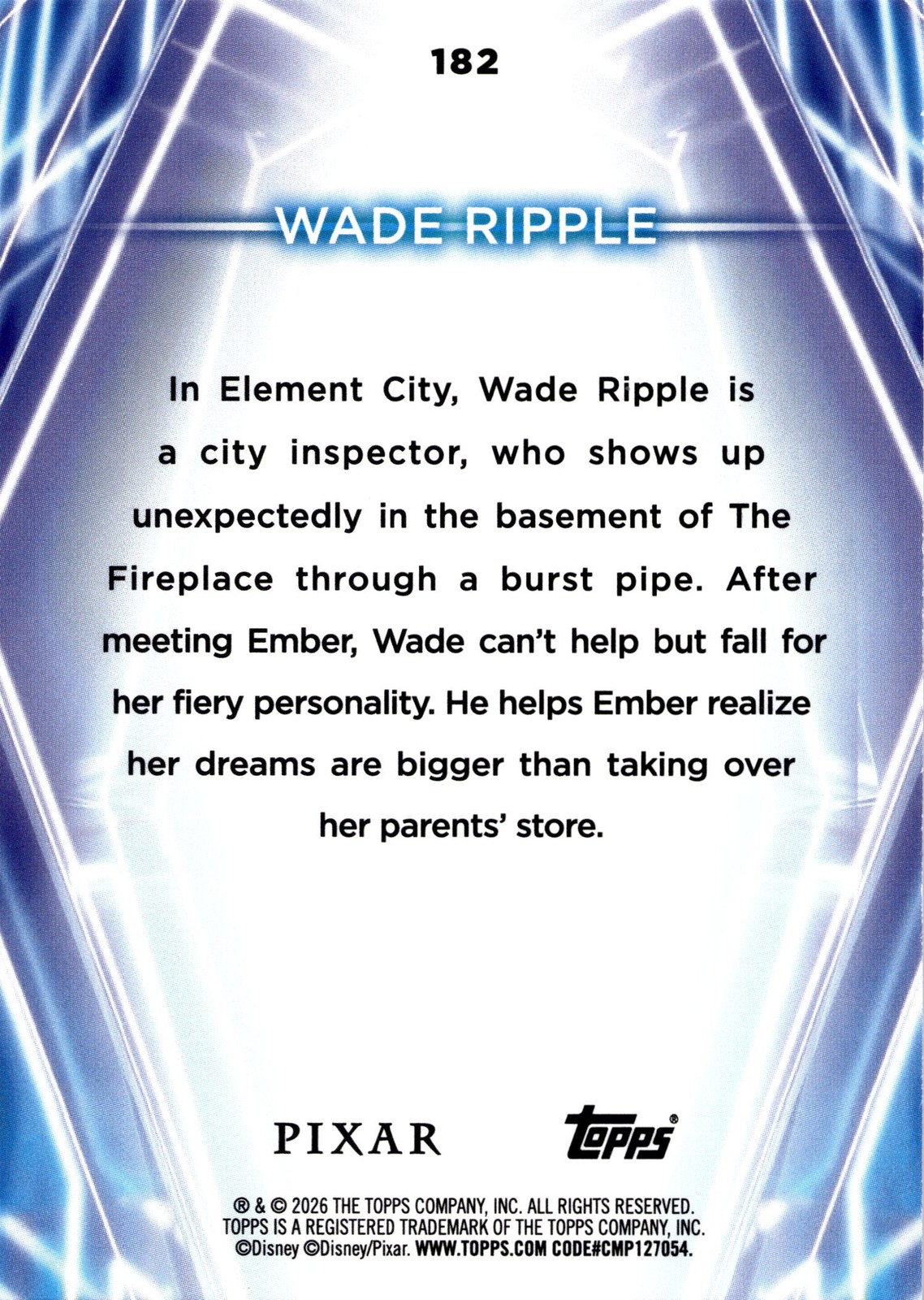 2026 Topps Disney Neon Wade Ripple #182 Elemental Pixar
