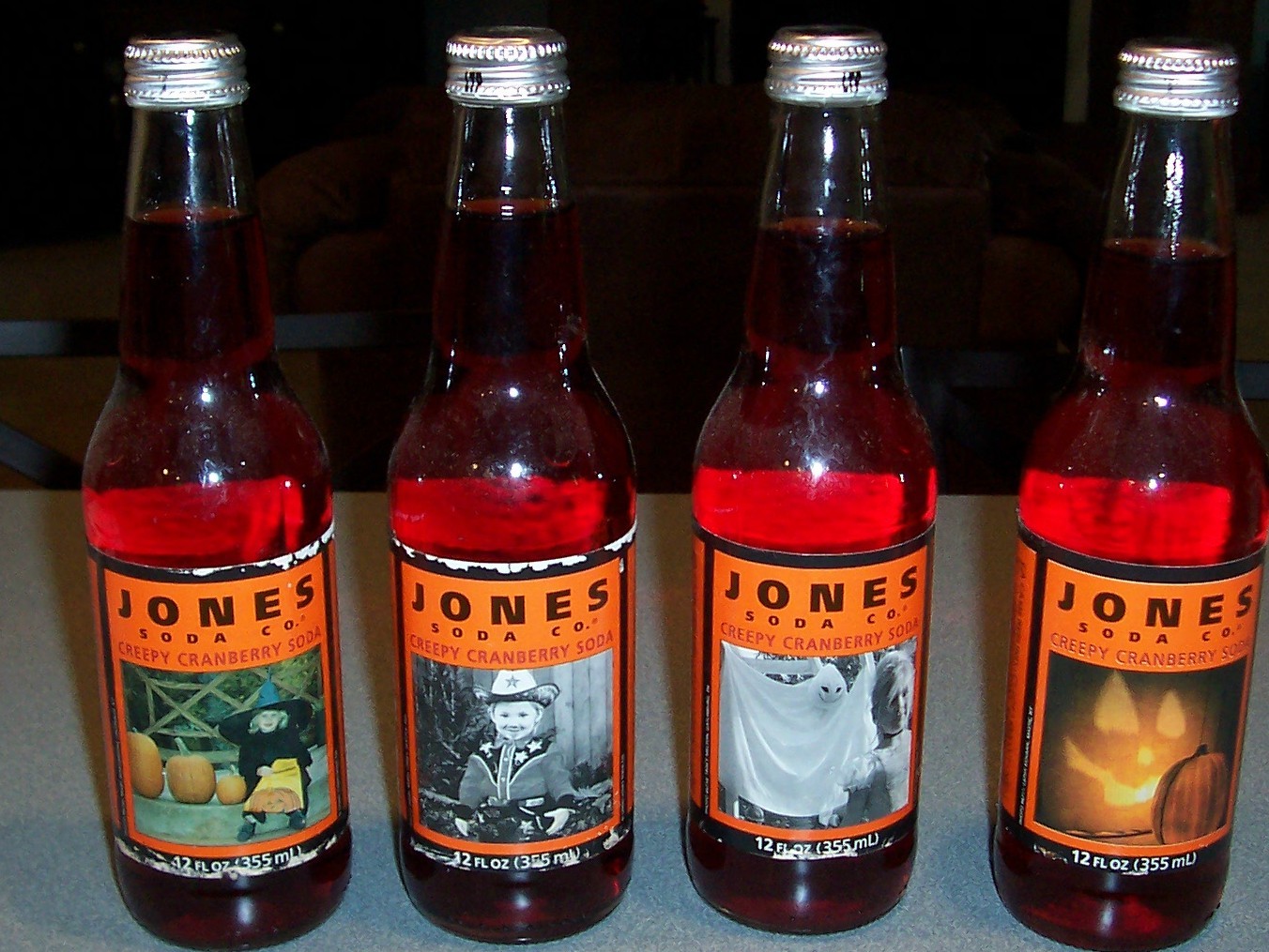 Jones Soda CREEPY CRANBERRY Soda Bottles 2006 (Sealed) Halloween Pumpkin