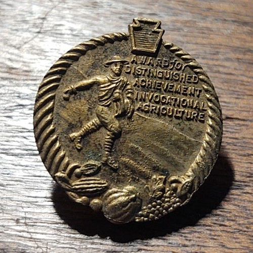 1920s WW1 Era FFA Future farmers of America Pin Pennsylvania Specific, Screw Bac