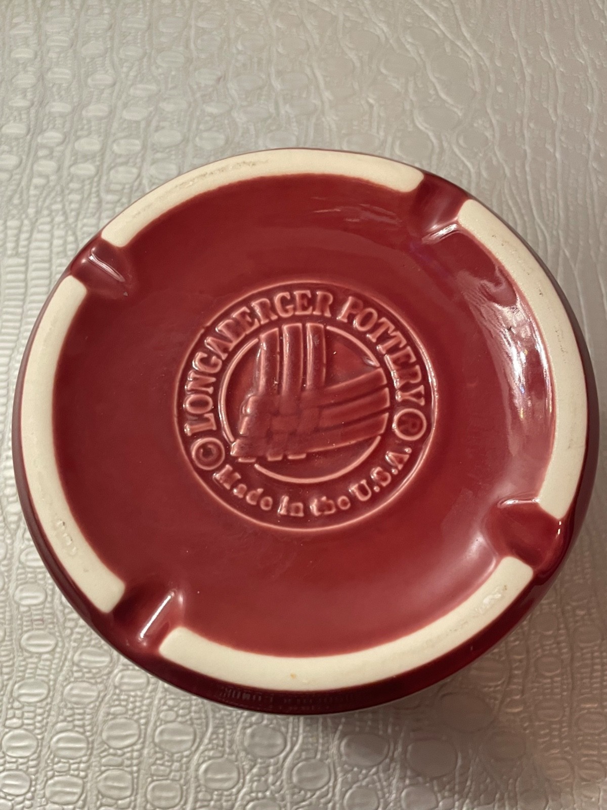 Longaberger 2016 Retail Measuring Basket Celadon w/ Paprika Pottery Protector NE