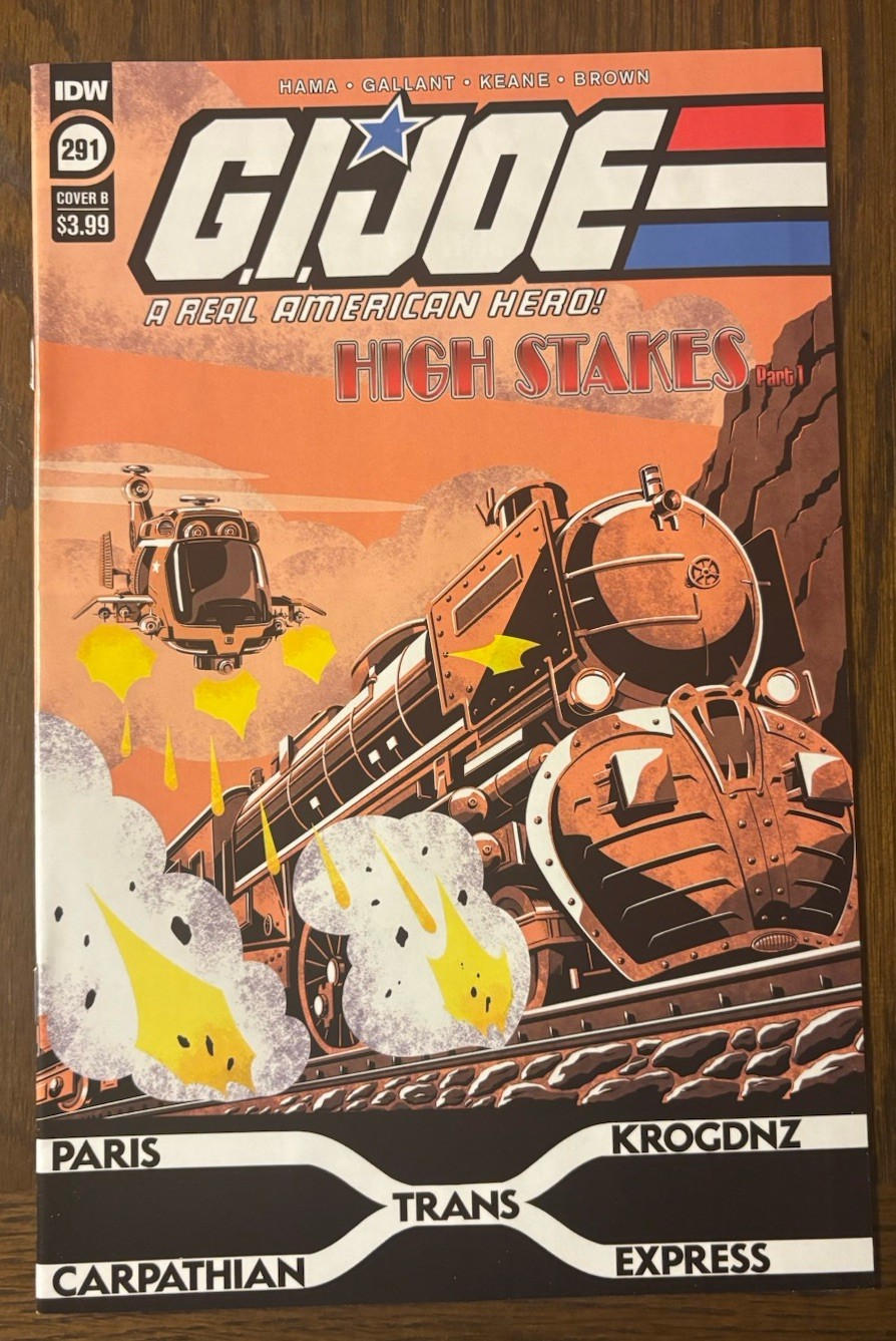 G.I. Joe: A Real American Hero #291 IDW Low Print Run Cover B NM PICS