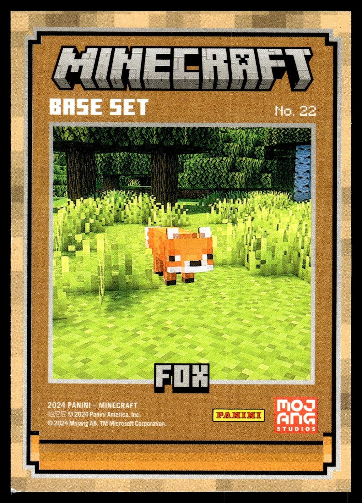 2024 Panini Minecraft #22 Fox Base Set