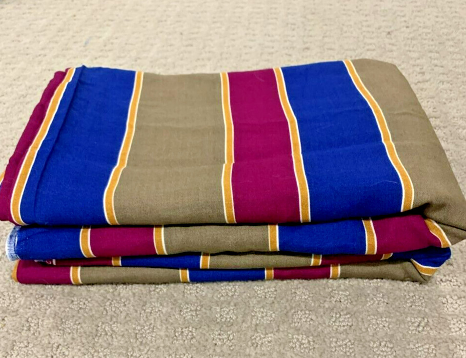 VTG Gilbert Frank Lightweight Striped Apparel Fabric 2 PCS 5 and 1/3YDS Total