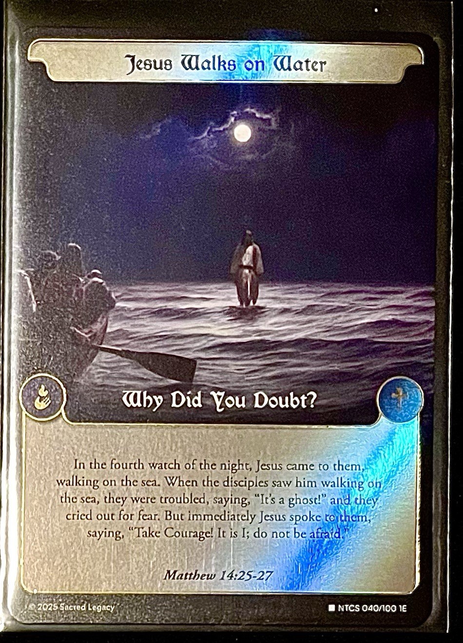 2025 Sacred Legacy Foil card 40/100 Jesus Walks On Water