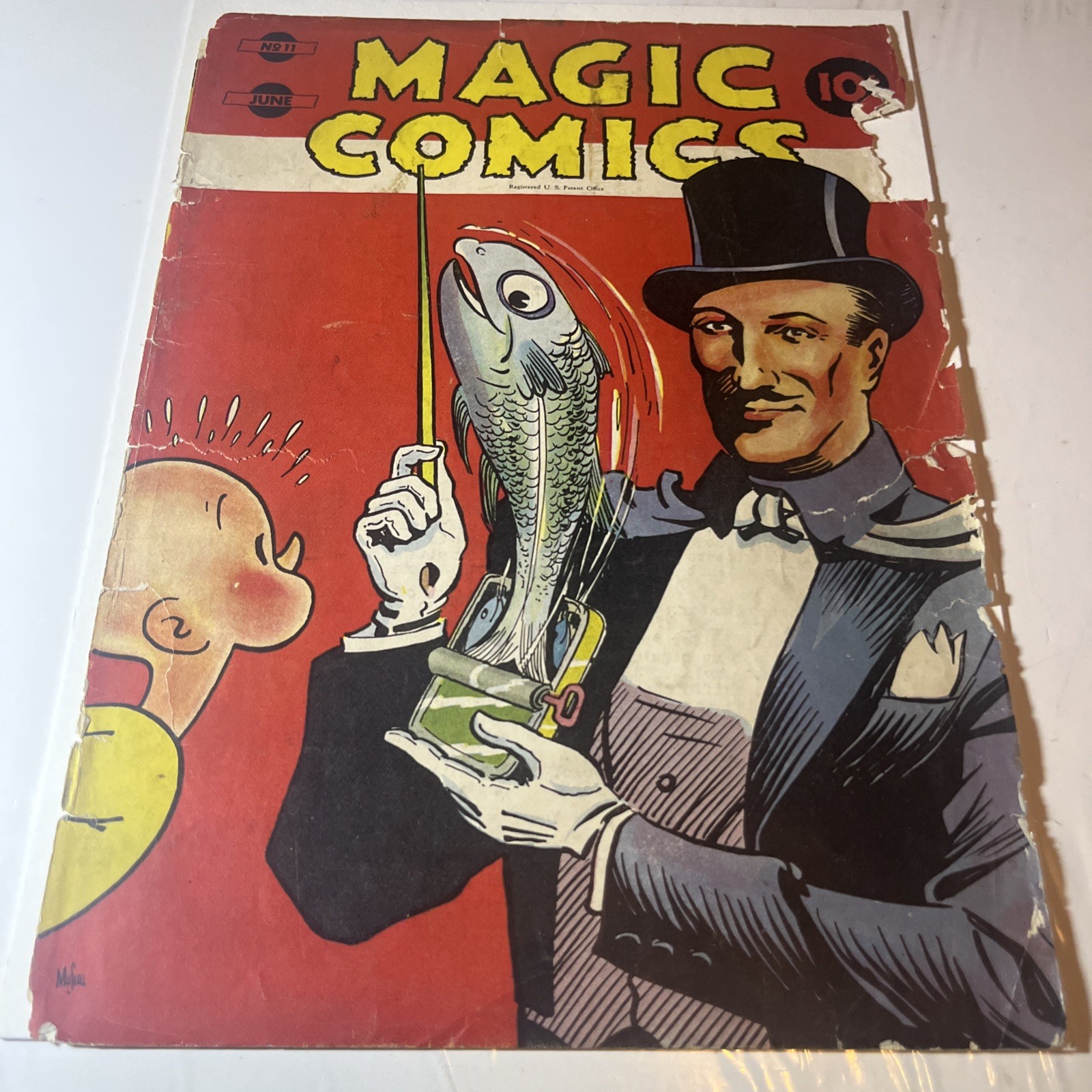 Magic Comics #11 Front Cover only David McKay 1940 Rare Mandrake the Magician