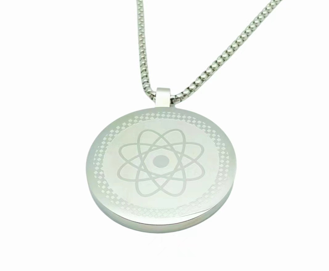 4pcs Energy Pendant Necklace 4 in 1 Scalar Pendant Stainless steel Necklace