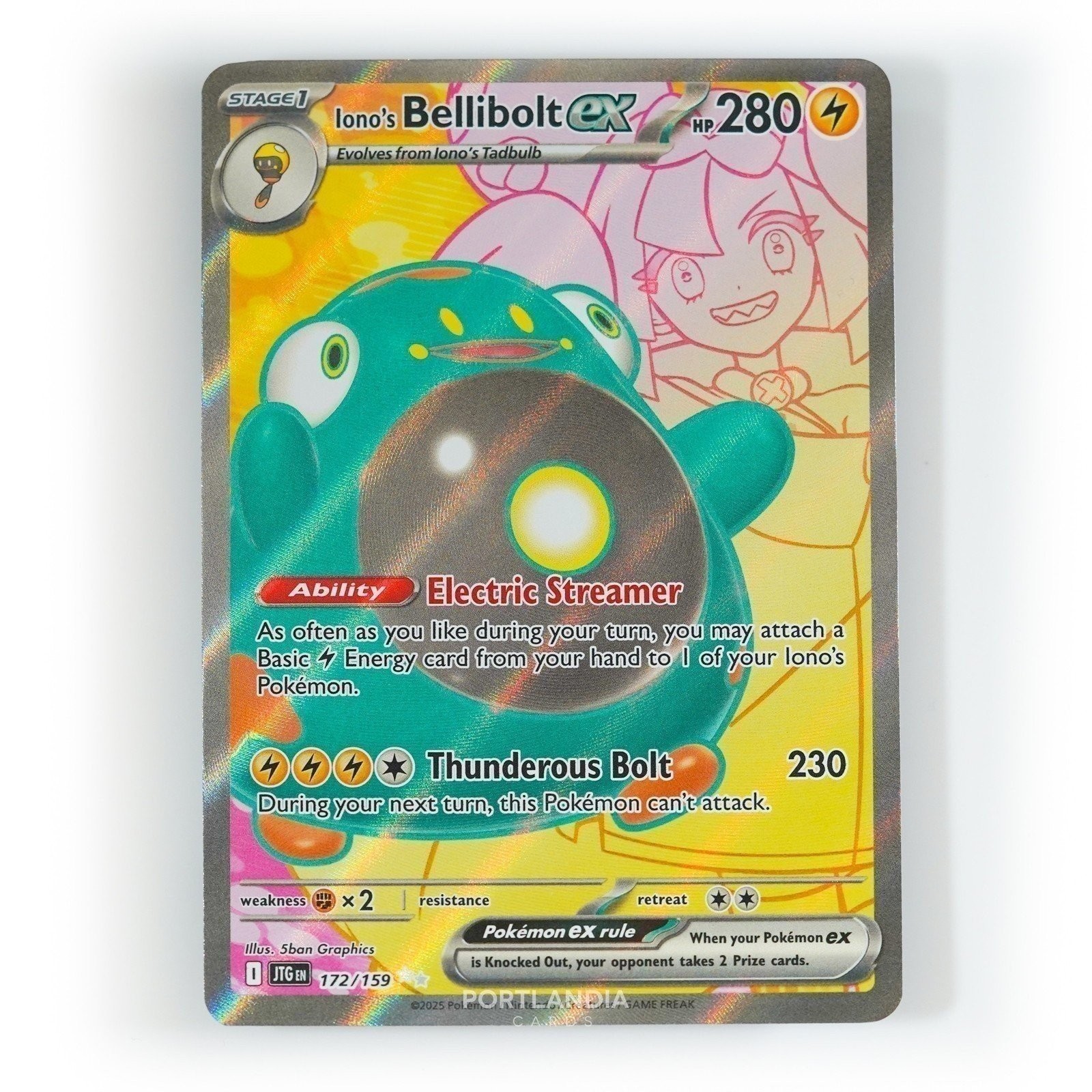 Pokemon – Iono’s Bellibolt ex – 172/159 – SV Journey Together – Full Art Card