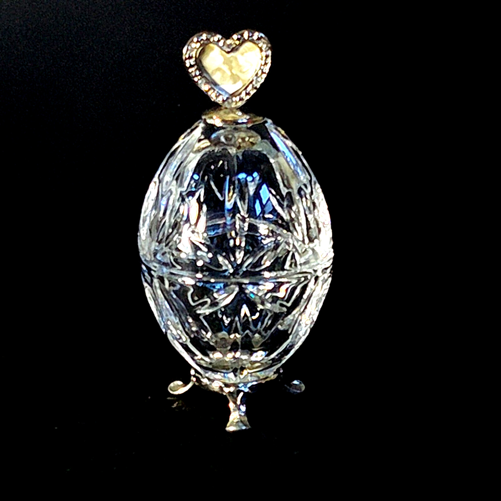LENOX DIAMONDS & PEARLS EGGS TRINKET BOX w LID, Heart Photo Frame, 5″, CZECHIA