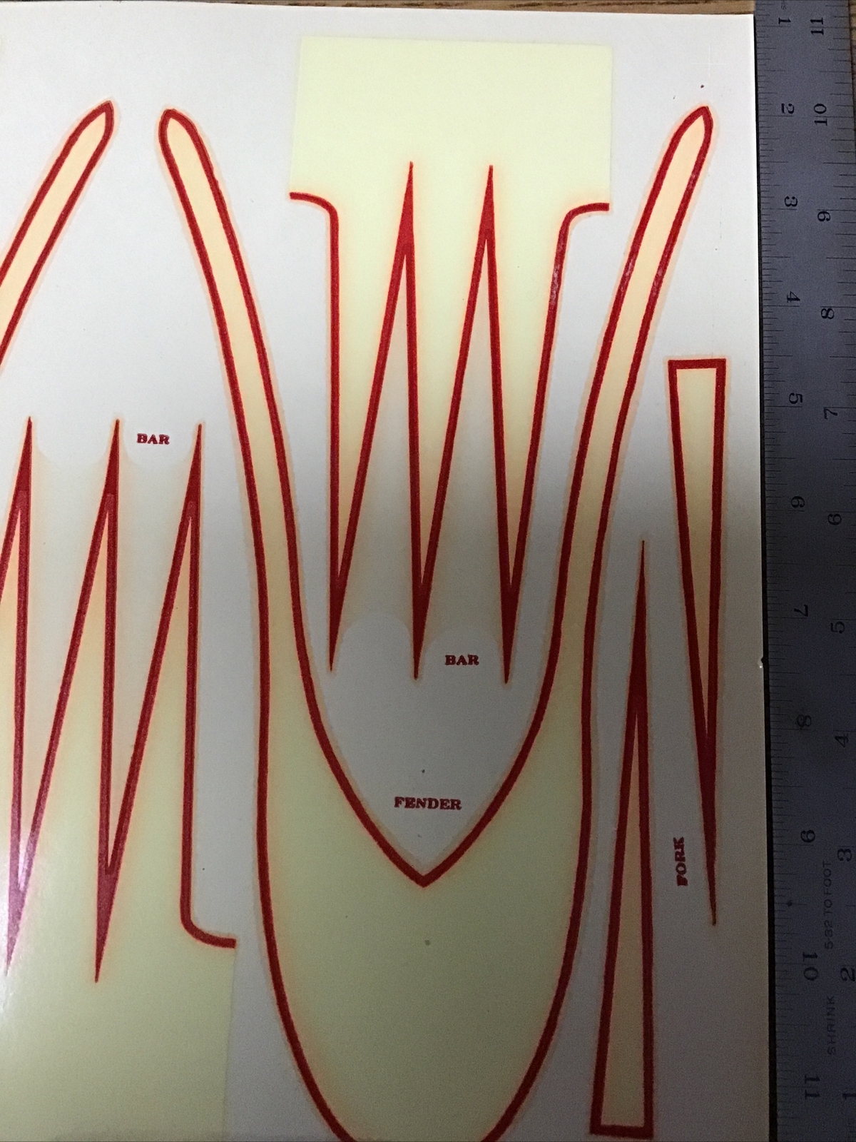 Vintage 1947 Mens & Ladies Bicycle Red Front & Rear Fender Decal