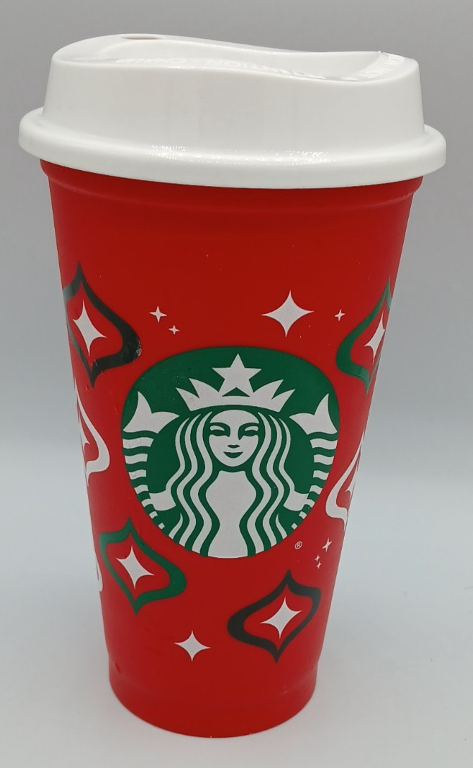 Starbucks Holiday Red Reusable Plastic Cup 16 oz Christmas Limited Edition