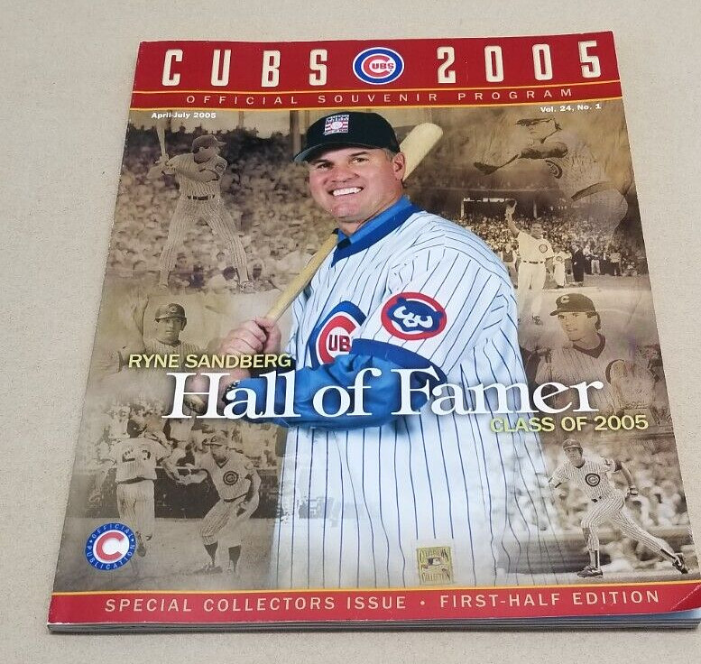 2005 Chicago Cubs Ryne Sandberg Baseball Yearbook Magazine